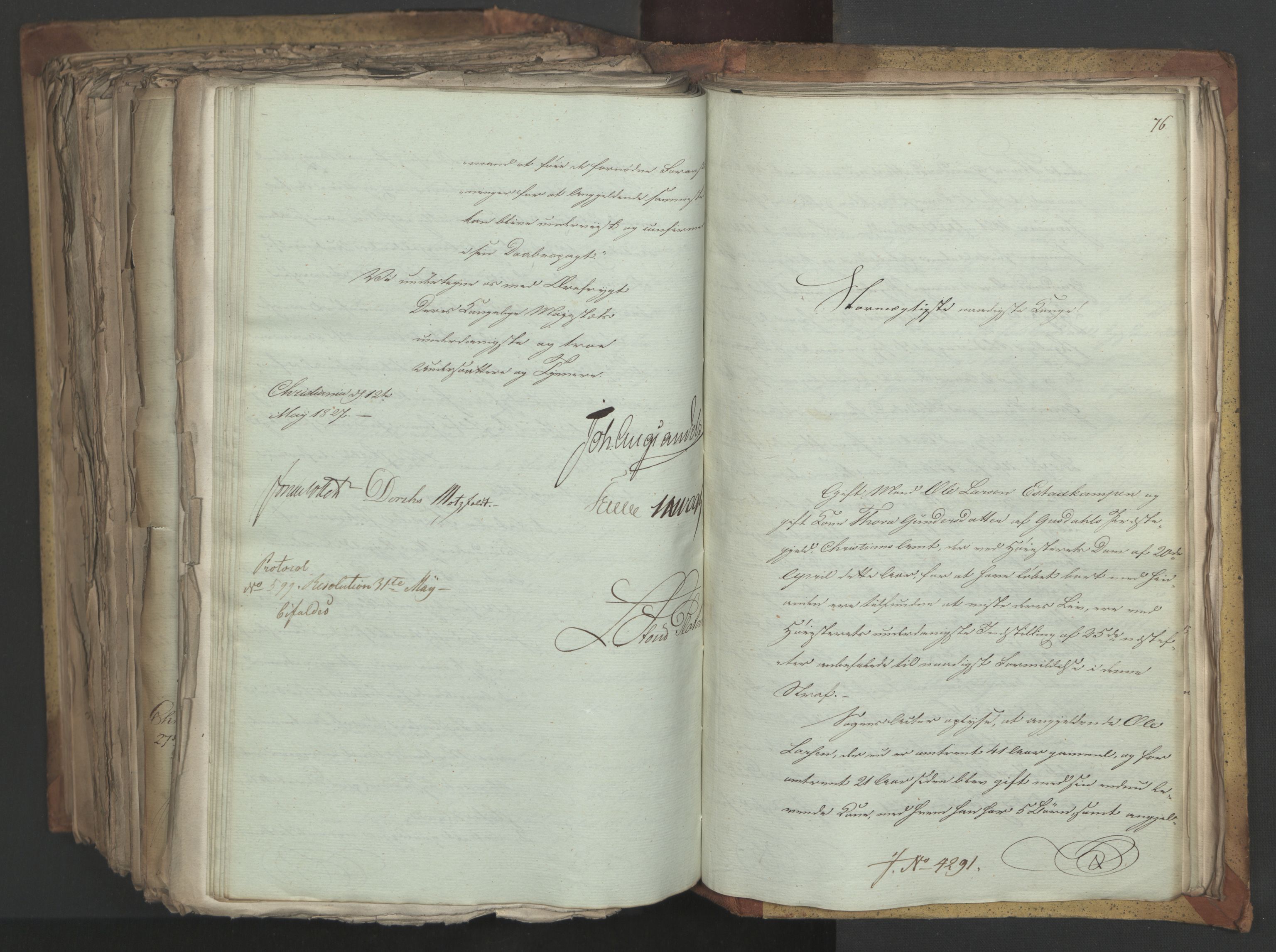 Statsrådsavdelingen i Stockholm, AV/RA-S-1003/D/Da/L0050: Regjeringsinnstillinger nr. 4087-4309, 1826, s. 615