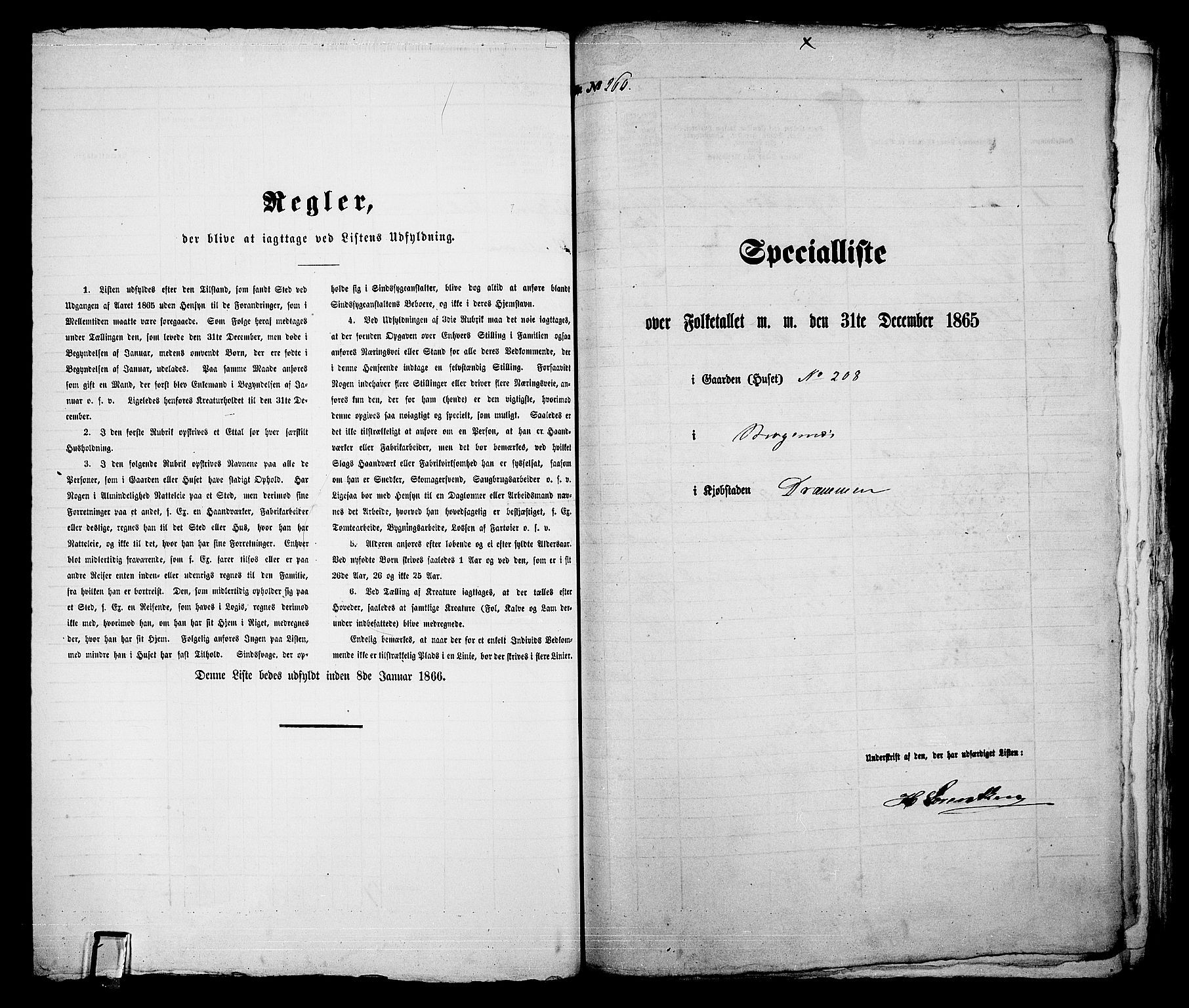 RA, Folketelling 1865 for 0602aB Bragernes prestegjeld i Drammen kjøpstad, 1865, s. 550