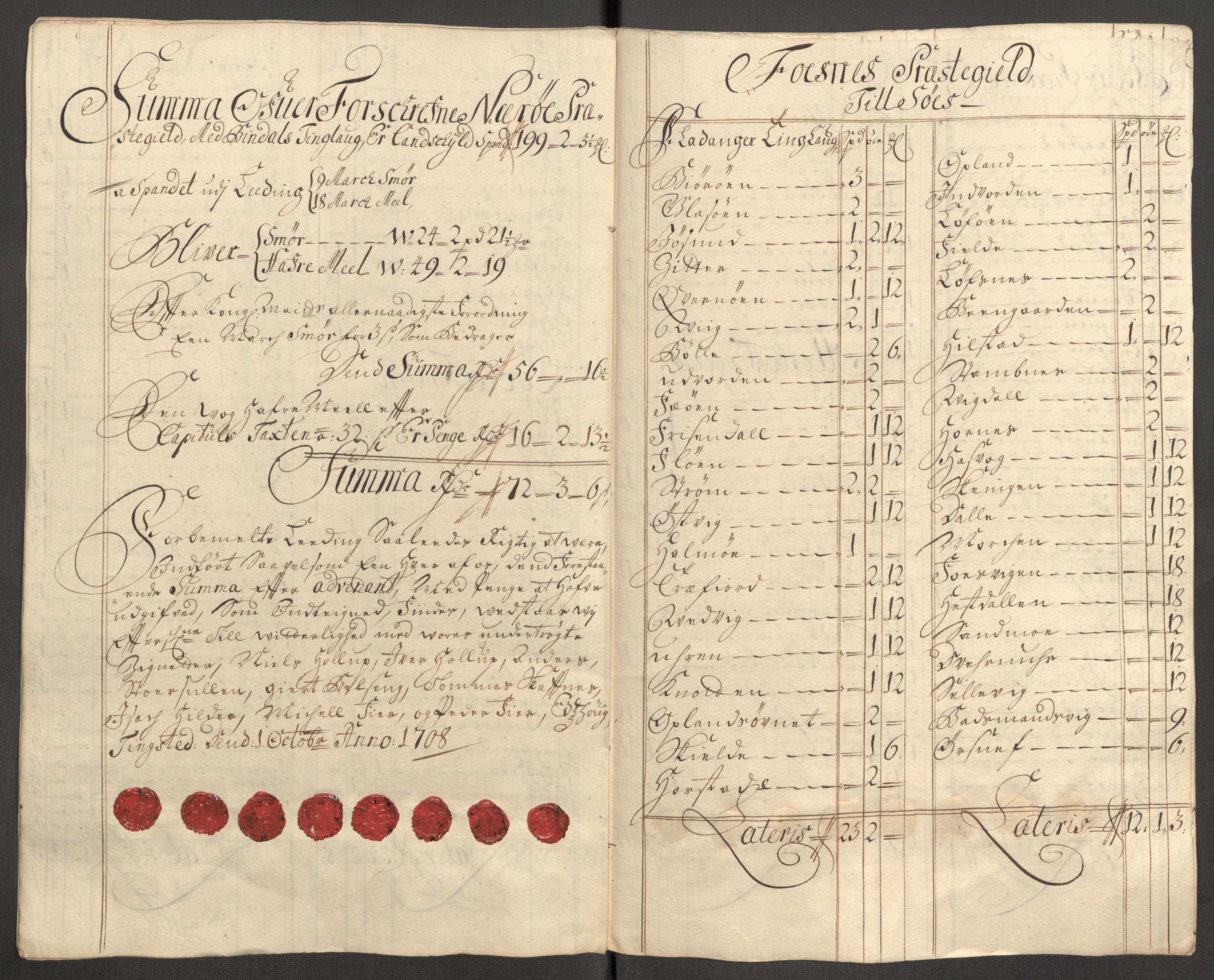 Rentekammeret inntil 1814, Reviderte regnskaper, Fogderegnskap, AV/RA-EA-4092/R64/L4430: Fogderegnskap Namdal, 1707-1708, s. 365
