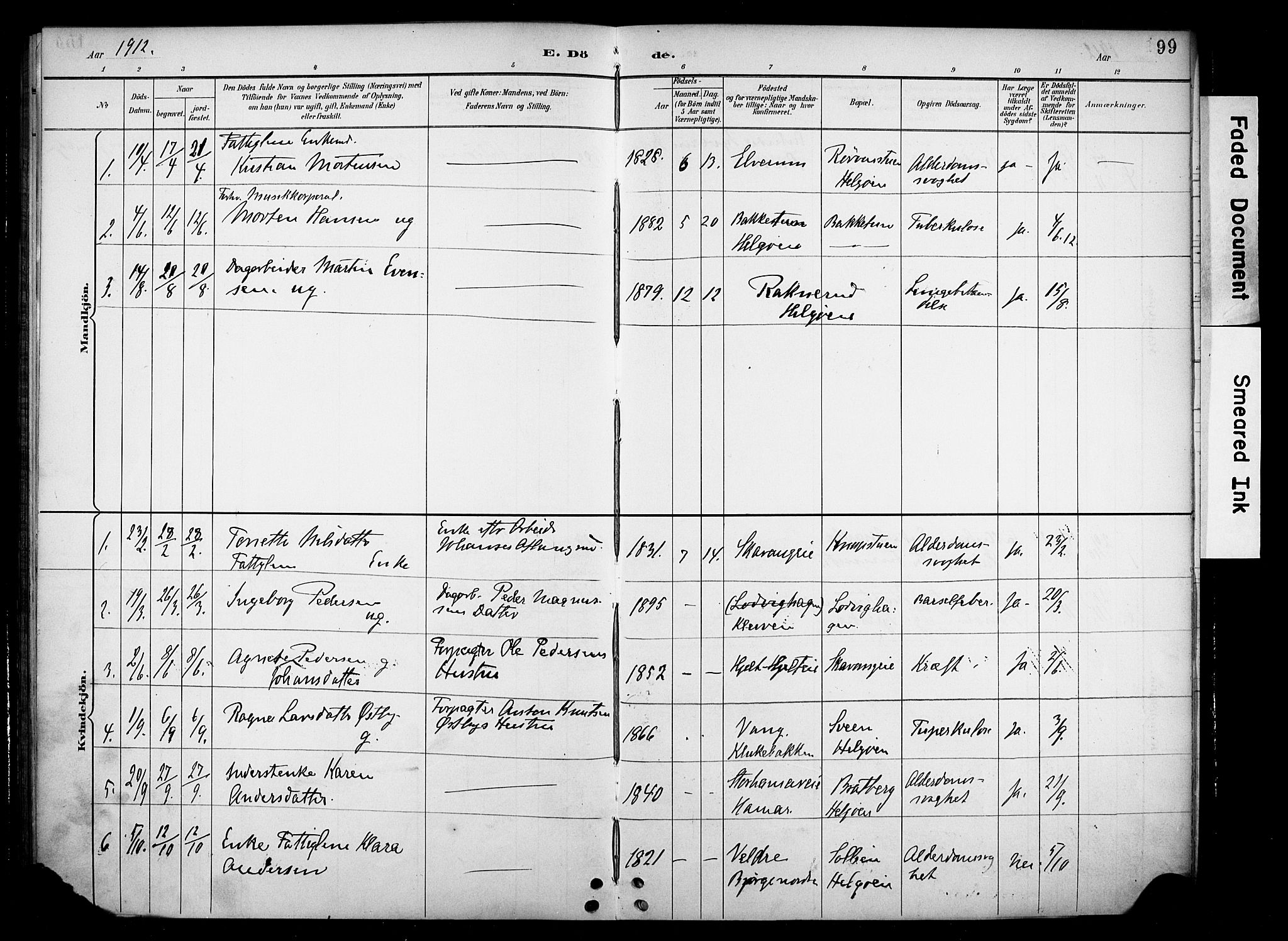Nes prestekontor, Hedmark, AV/SAH-PREST-020/K/Ka/L0012: Ministerialbok nr. 12, 1906-1920, s. 99