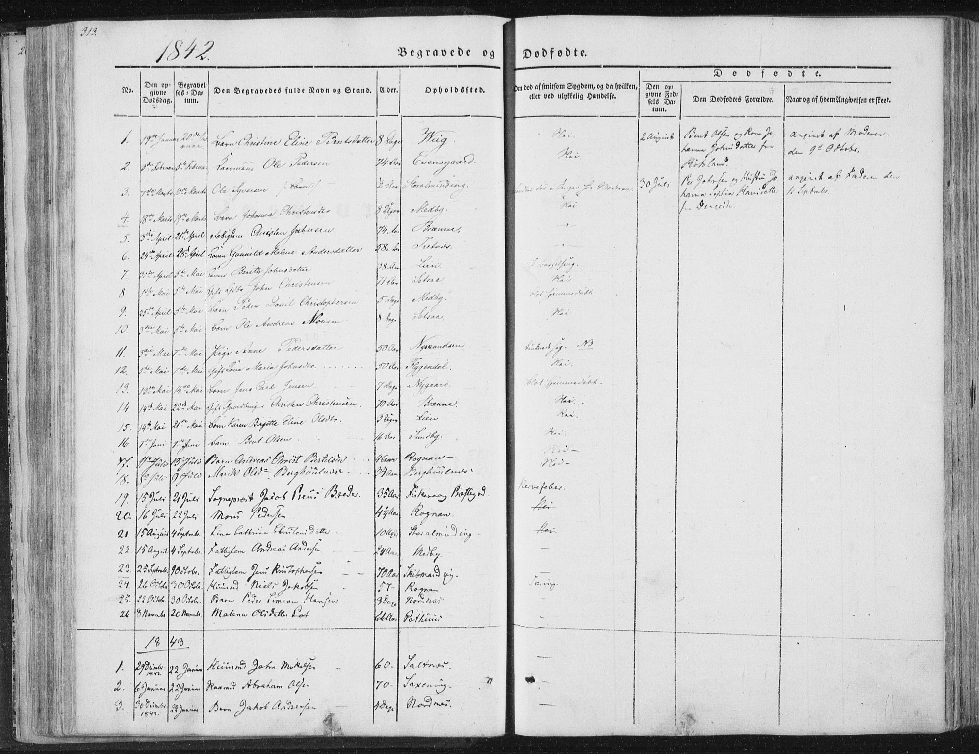 Ministerialprotokoller, klokkerbøker og fødselsregistre - Nordland, SAT/A-1459/847/L0667: Ministerialbok nr. 847A07, 1842-1871, s. 313