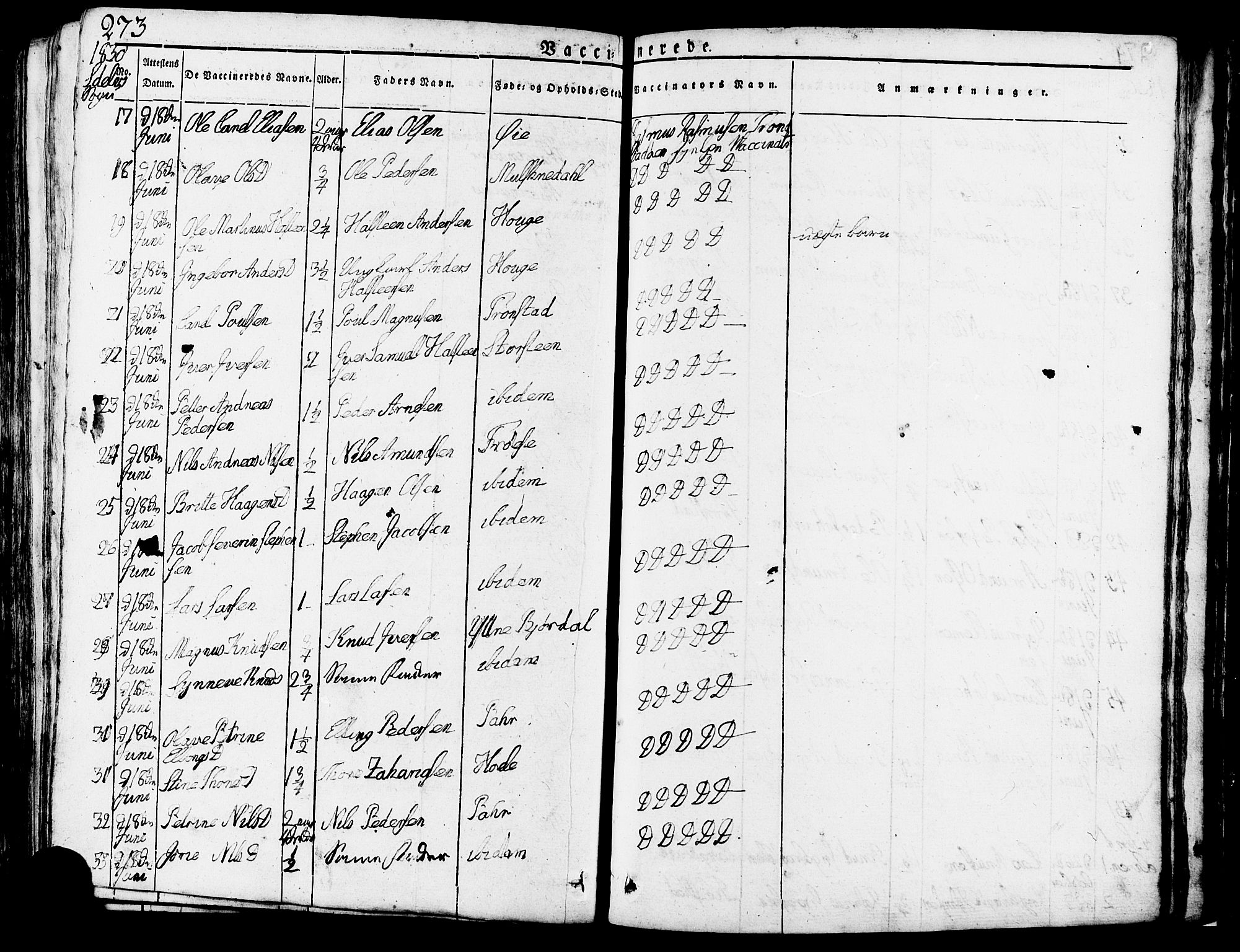 Ministerialprotokoller, klokkerbøker og fødselsregistre - Møre og Romsdal, AV/SAT-A-1454/517/L0221: Ministerialbok nr. 517A01, 1827-1858, s. 273