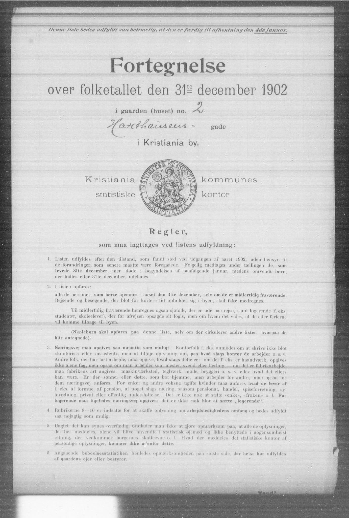 OBA, Kommunal folketelling 31.12.1902 for Kristiania kjøpstad, 1902, s. 6979