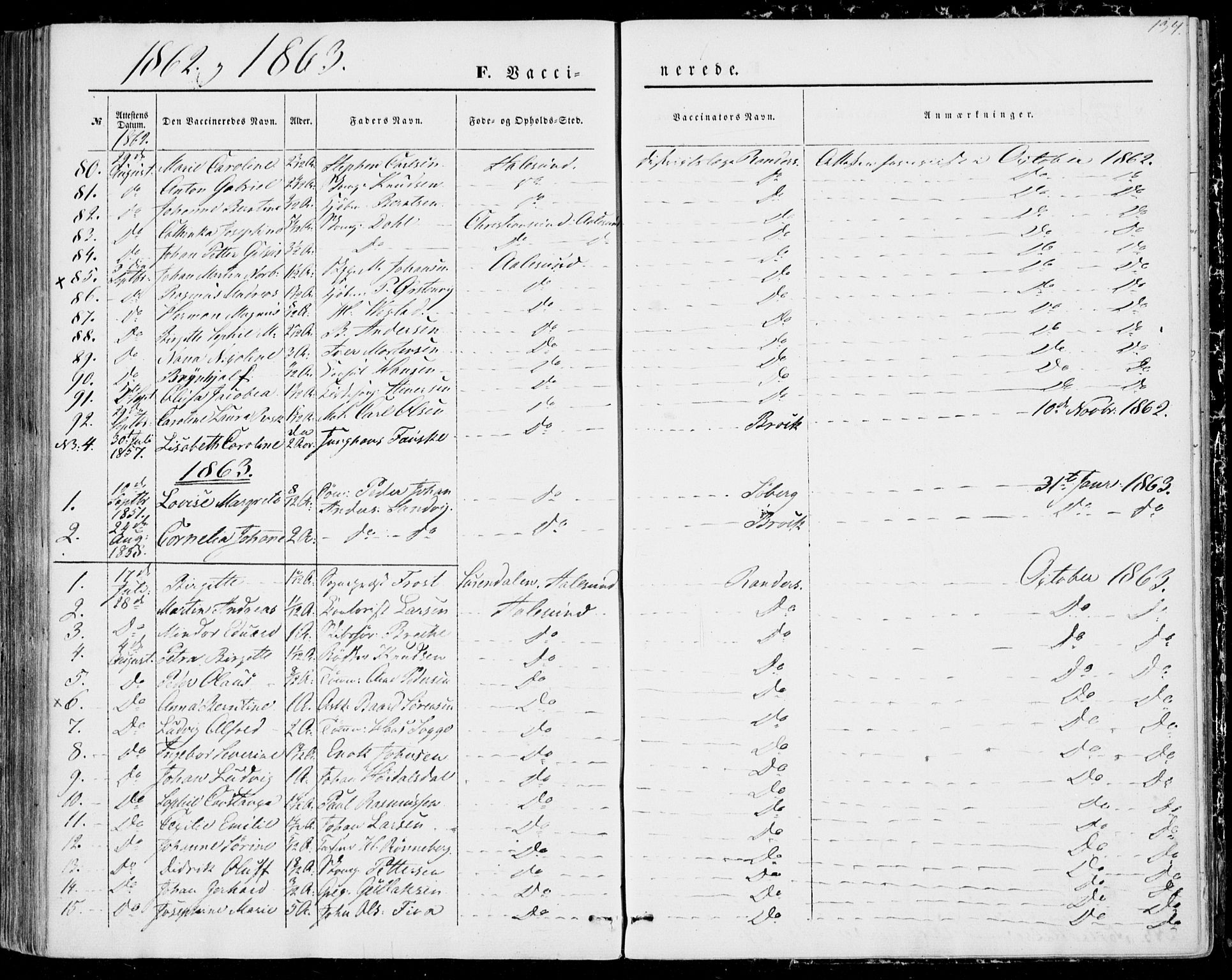 Ministerialprotokoller, klokkerbøker og fødselsregistre - Møre og Romsdal, SAT/A-1454/529/L0451: Ministerialbok nr. 529A01, 1855-1863, s. 134