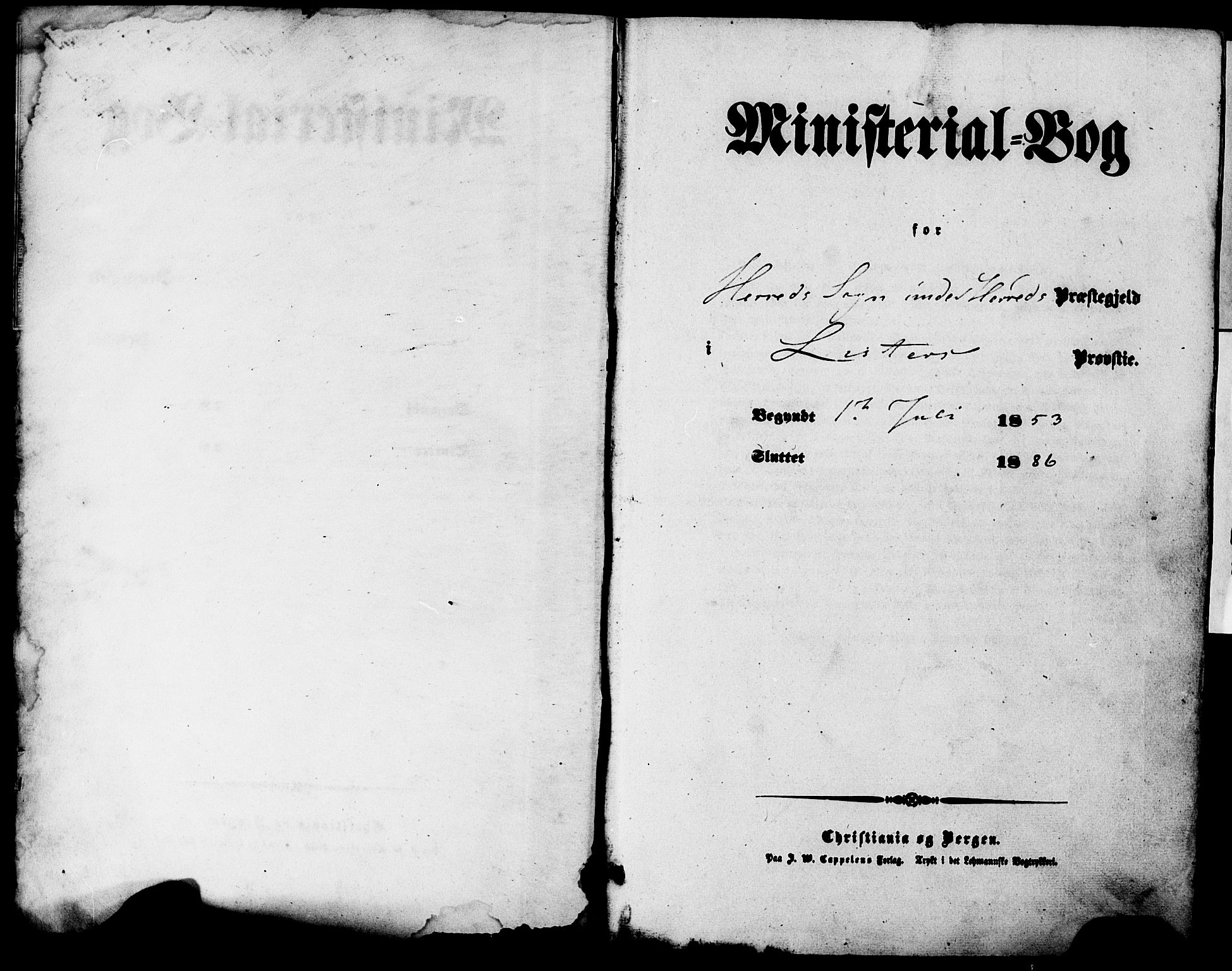 Herad sokneprestkontor, SAK/1111-0018/F/Fa/Faa/L0005: Ministerialbok nr. A 5, 1853-1886