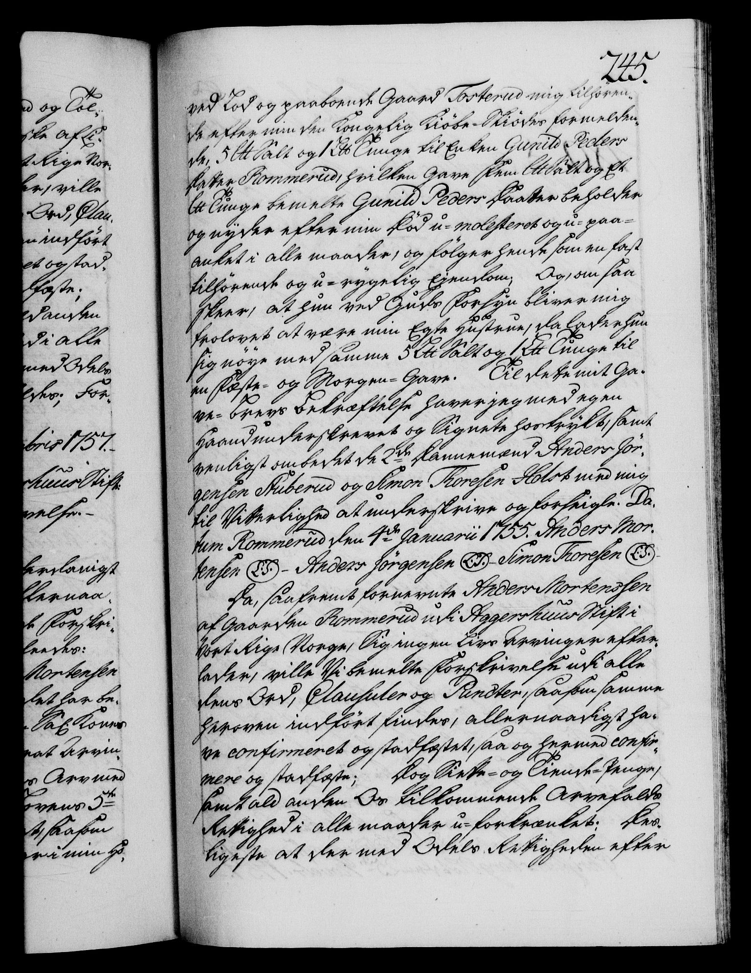 Danske Kanselli 1572-1799, AV/RA-EA-3023/F/Fc/Fca/Fcaa/L0040: Norske registre, 1757-1759, s. 245a