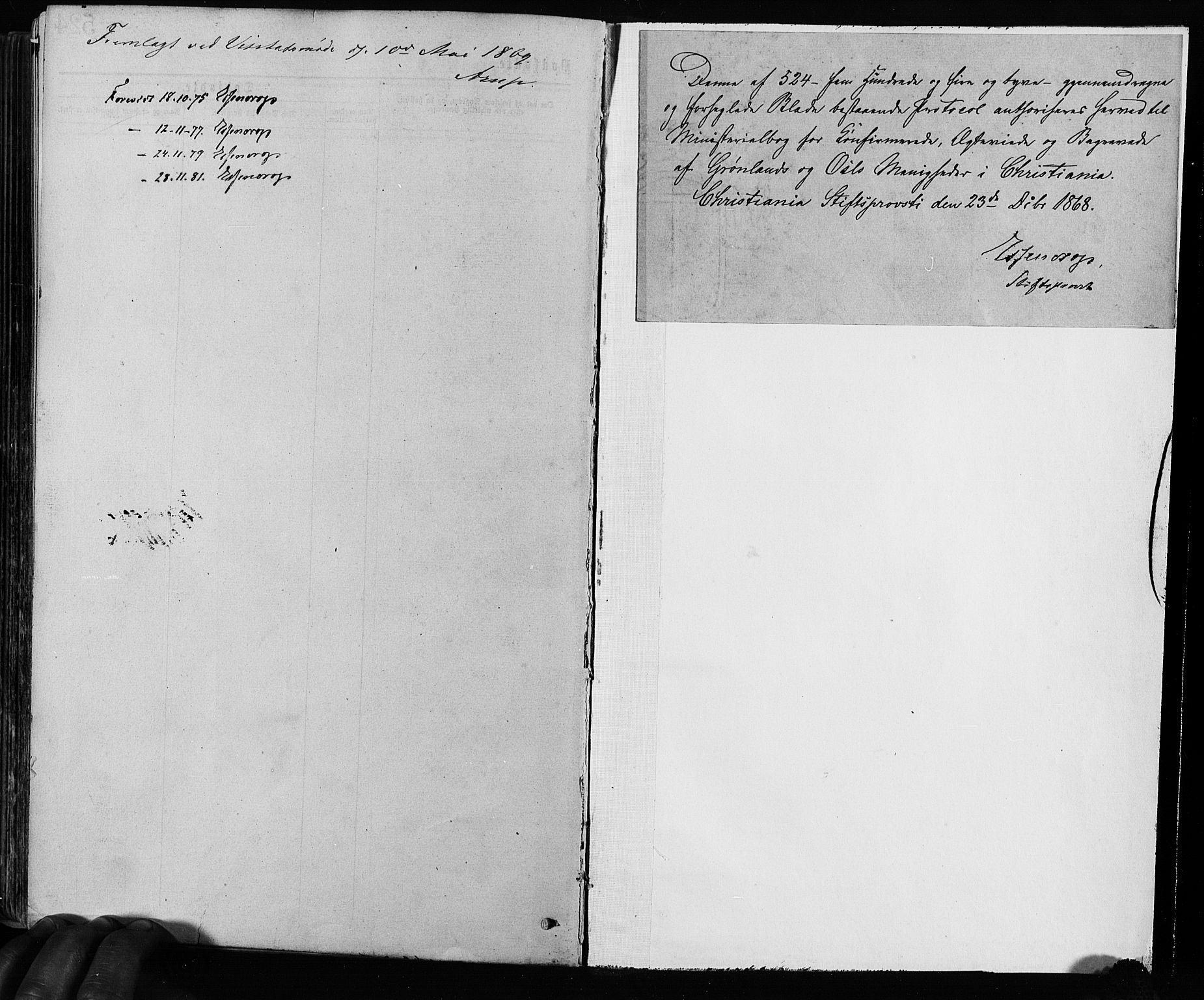 Grønland prestekontor Kirkebøker, AV/SAO-A-10848/F/Fa/L0005: Ministerialbok nr. 5, 1869-1880
