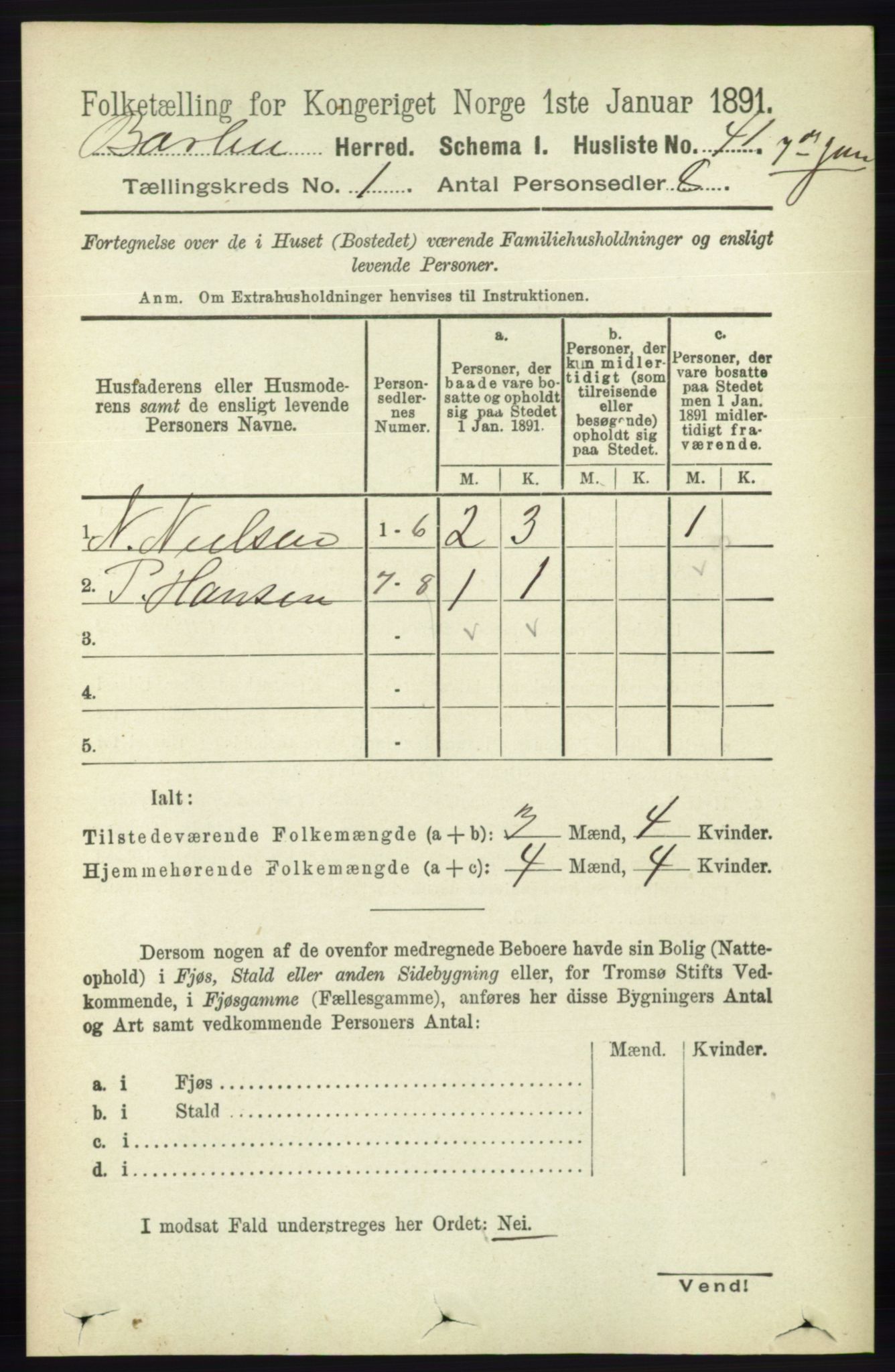 RA, Folketelling 1891 for 0990 Barbu herred, 1891, s. 72