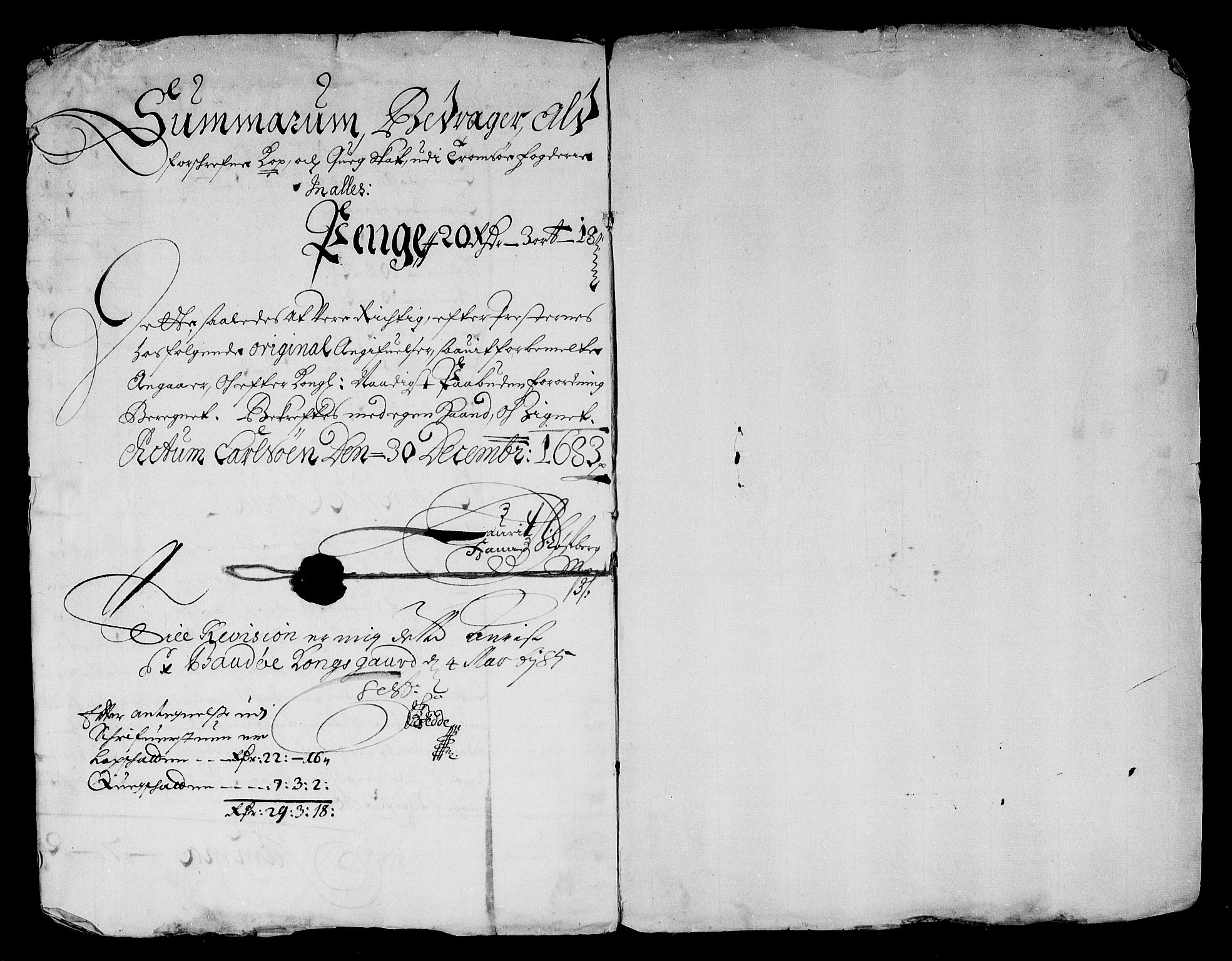 Rentekammeret inntil 1814, Reviderte regnskaper, Stiftamtstueregnskaper, Trondheim stiftamt og Nordland amt, AV/RA-EA-6044/R/Rg/L0074: Trondheim stiftamt og Nordland amt, 1683