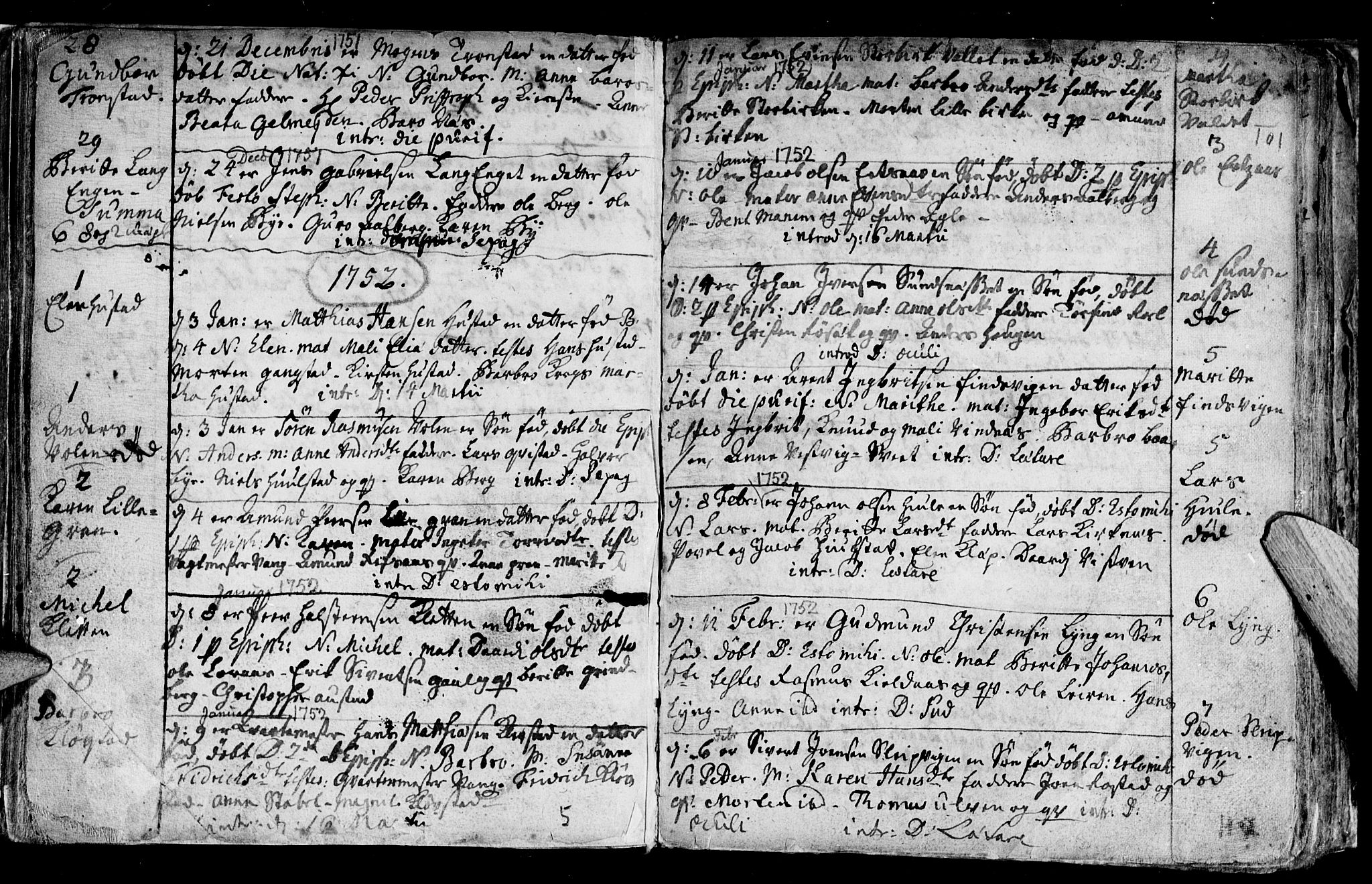 Ministerialprotokoller, klokkerbøker og fødselsregistre - Nord-Trøndelag, AV/SAT-A-1458/730/L0272: Ministerialbok nr. 730A01, 1733-1764, s. 101