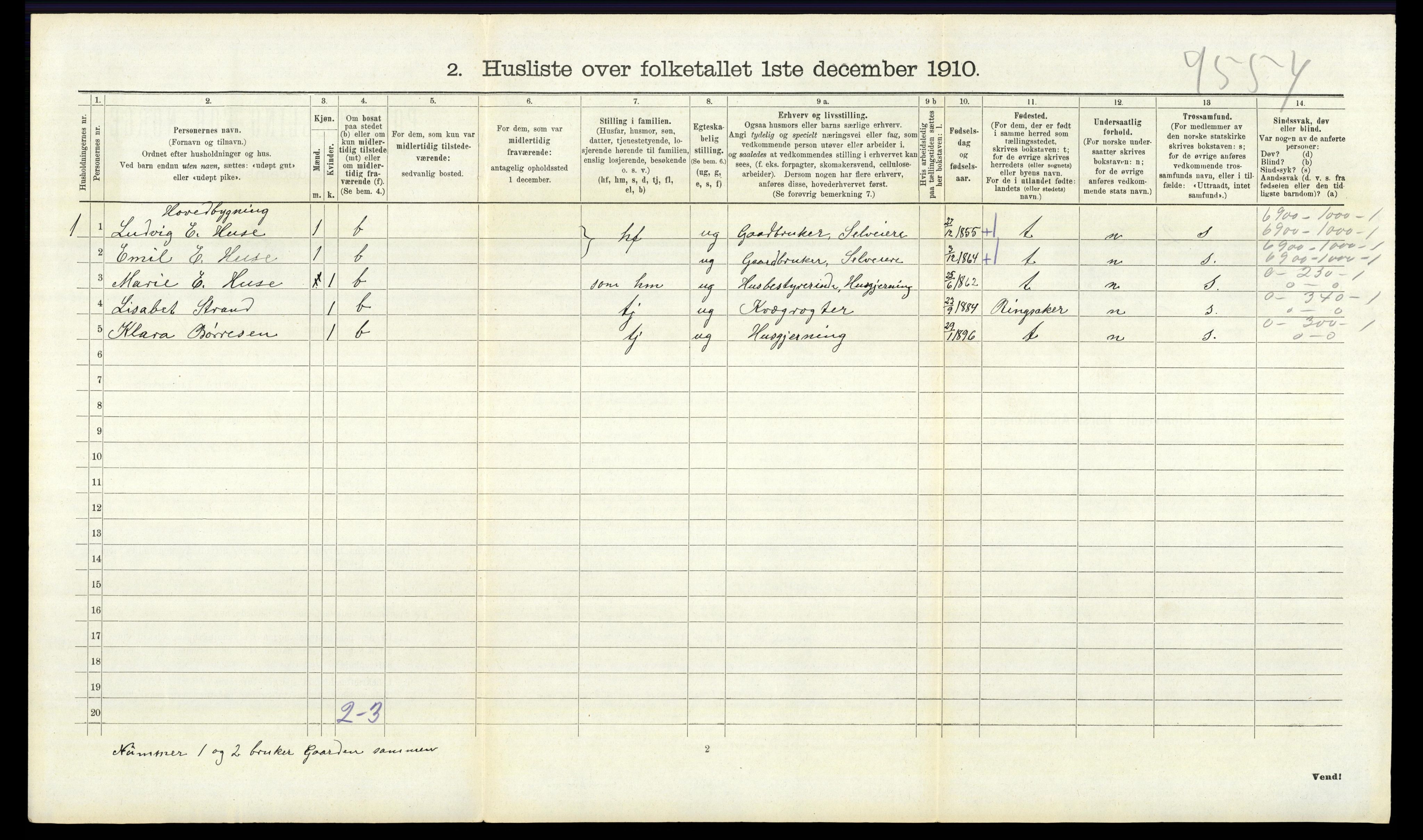 RA, Folketelling 1910 for 0411 Nes herred, 1910, s. 822