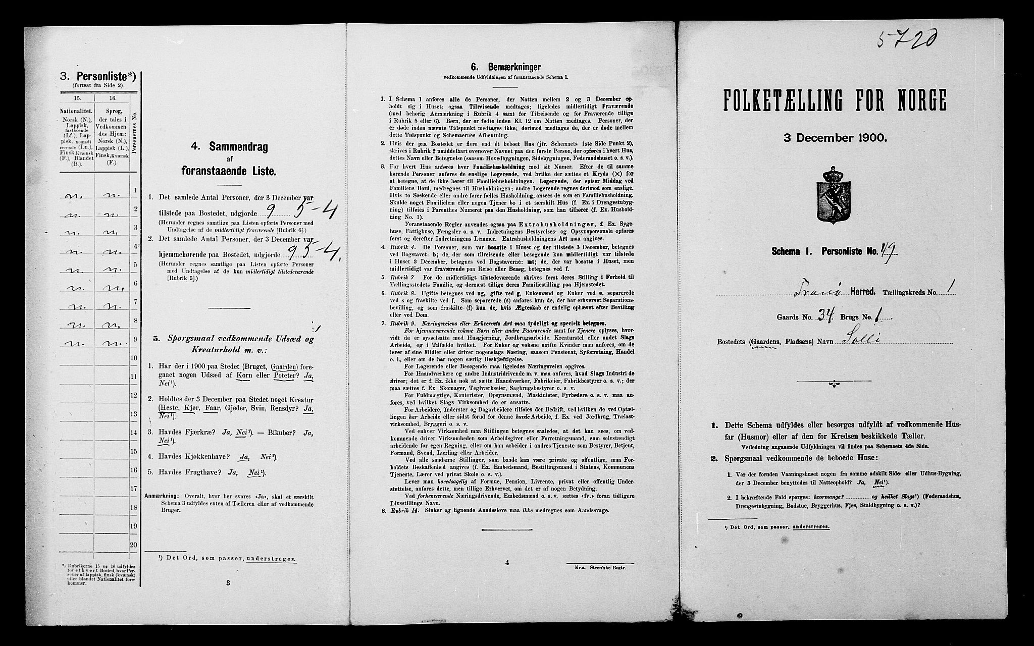 SATØ, Folketelling 1900 for 1927 Tranøy herred, 1900, s. 262
