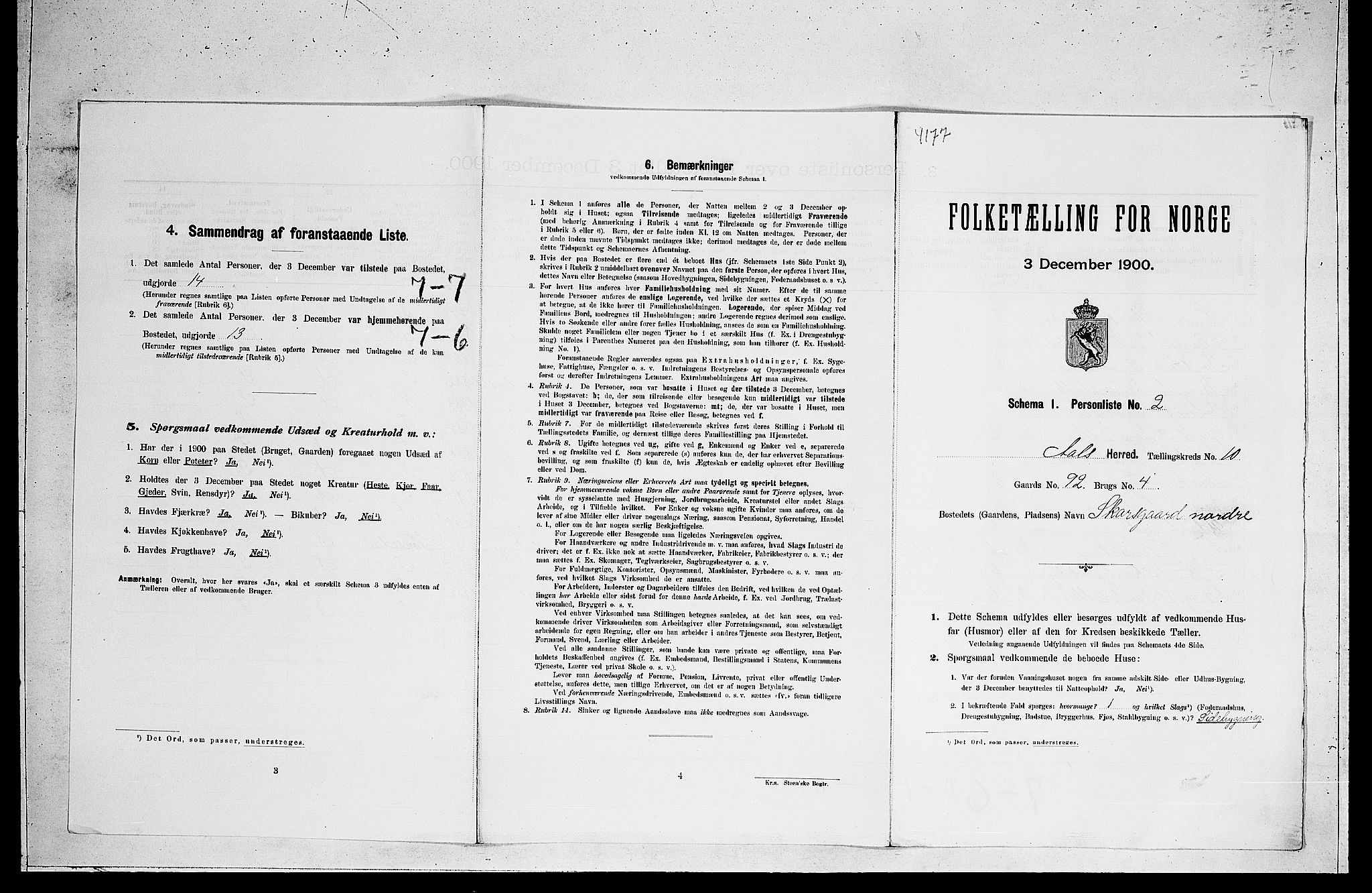 RA, Folketelling 1900 for 0619 Ål herred, 1900, s. 804