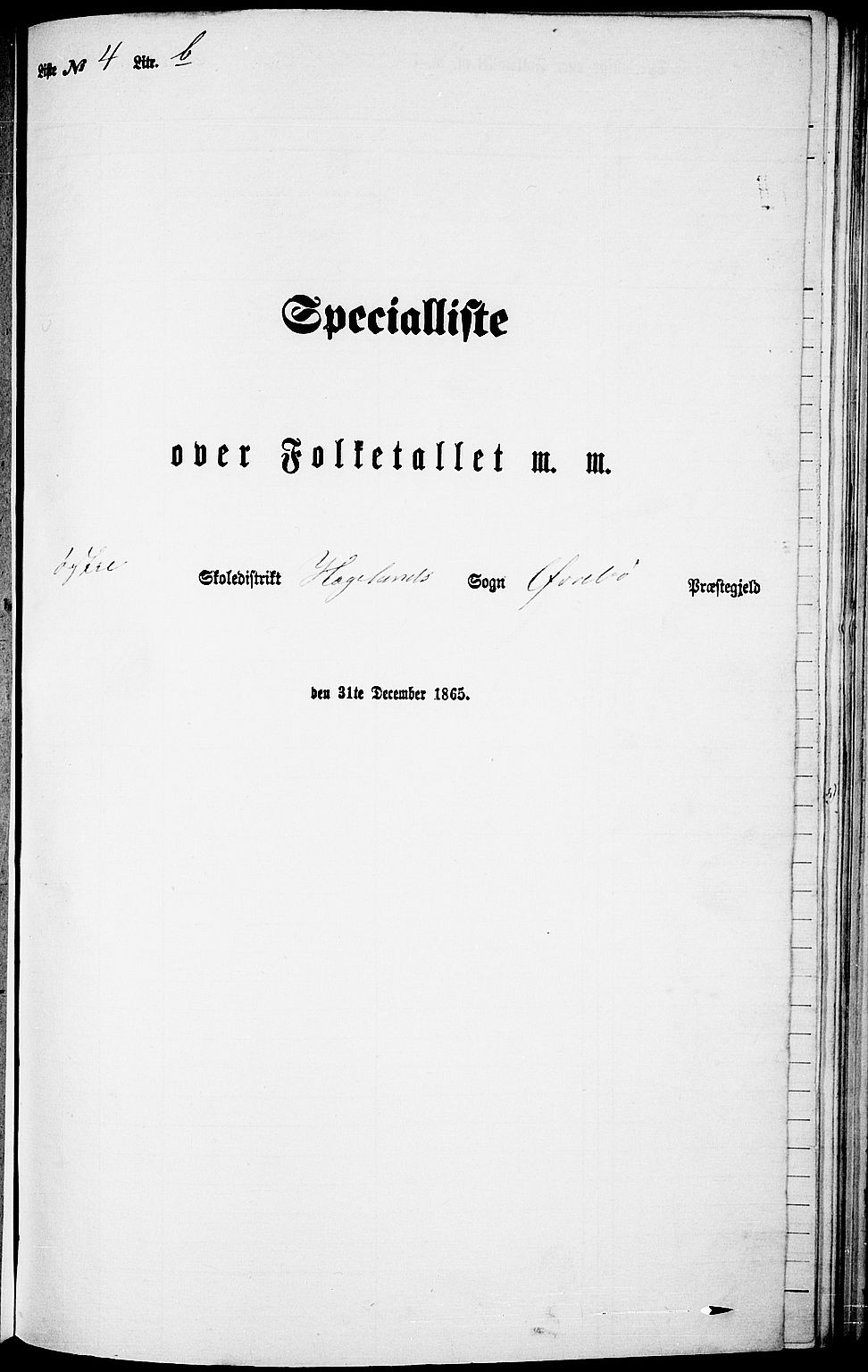 RA, Folketelling 1865 for 1016P Øvrebø prestegjeld, 1865, s. 81