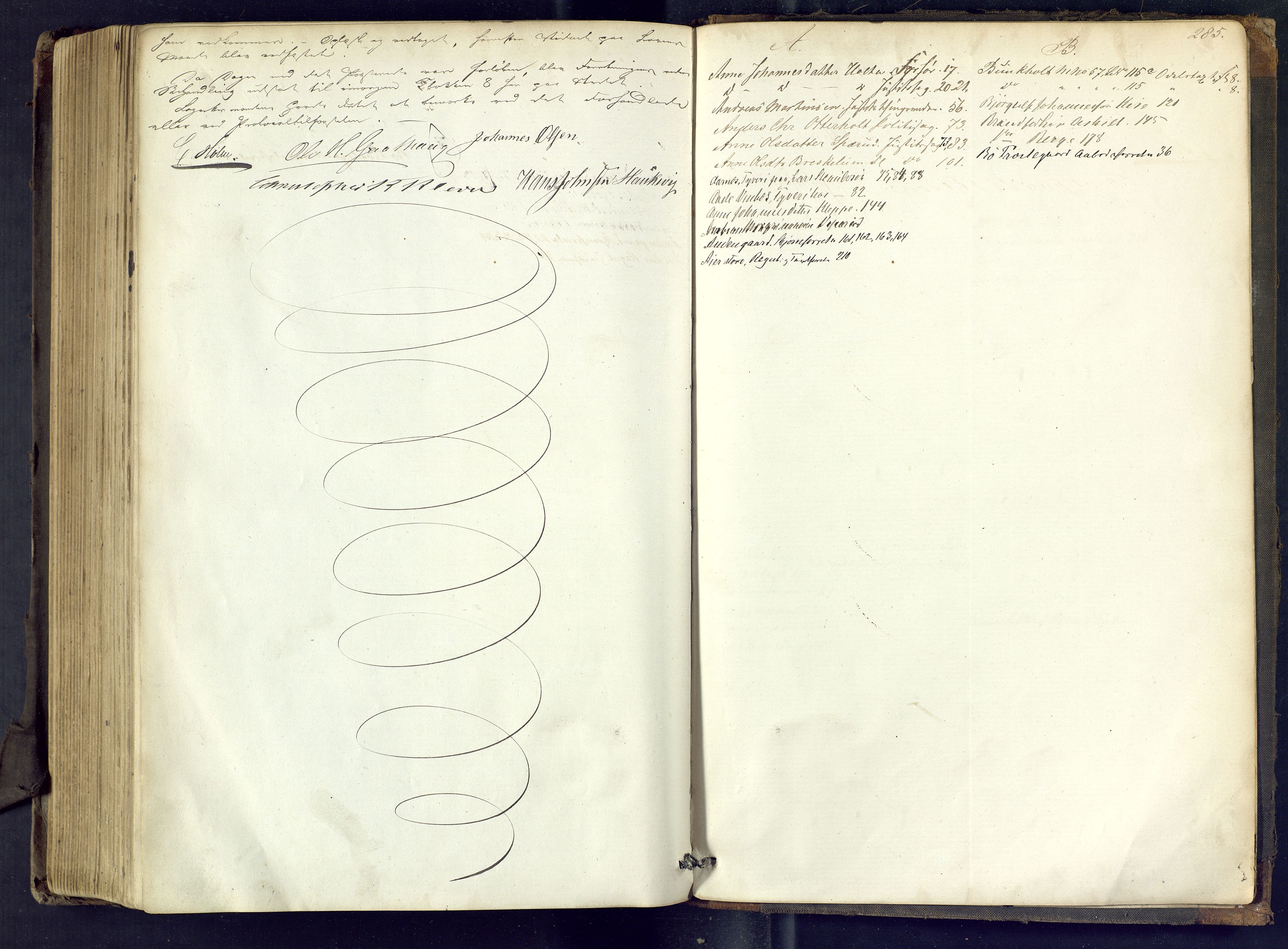 Nedre Telemark sorenskriveri, SAKO/A-135/F/Fc/Fca/L0014: Ekstrarettsprotokoll, 1863-1872, s. 285