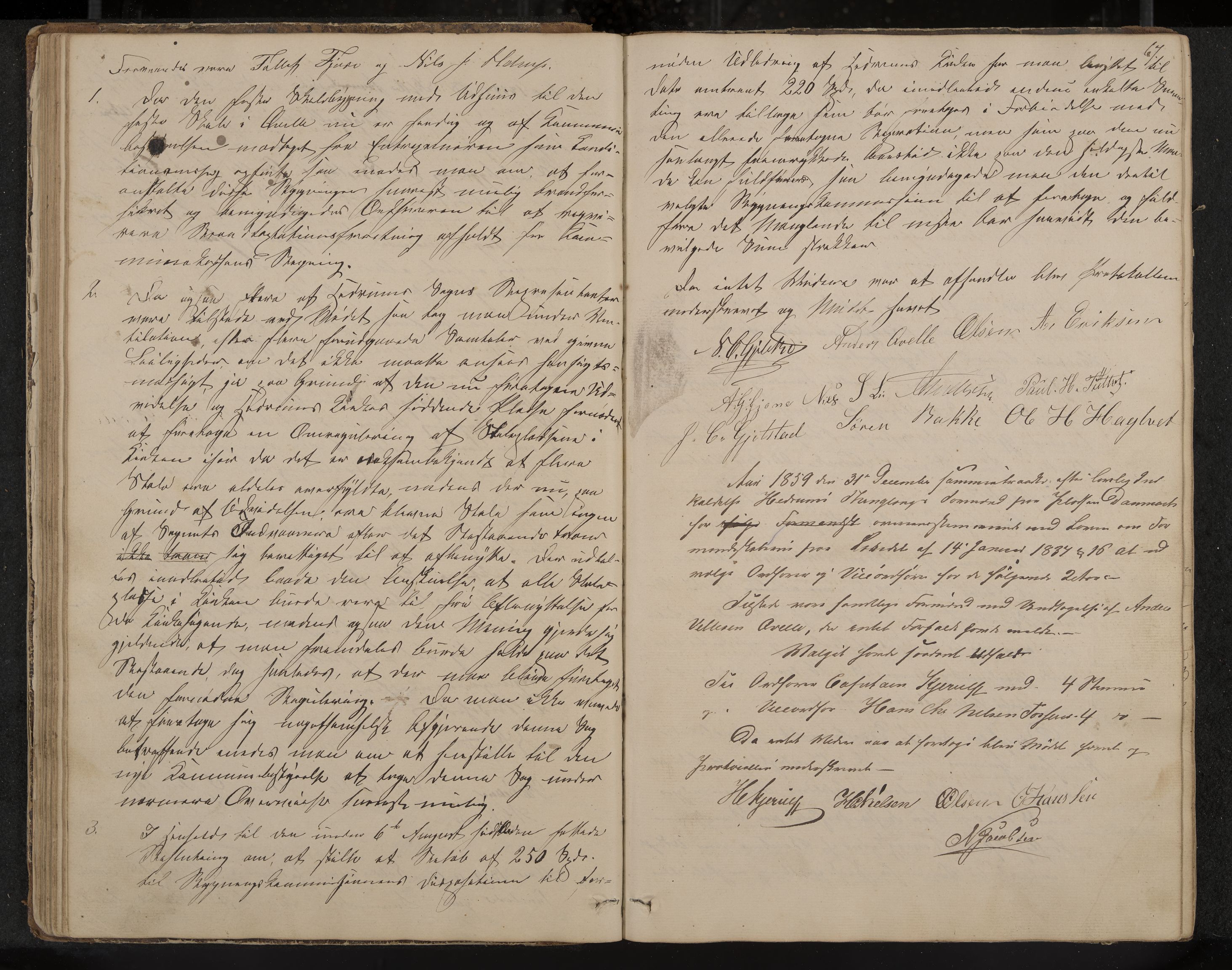 Hedrum formannskap og sentraladministrasjon, IKAK/0727021/A/Aa/L0002: Møtebok, 1853-1867, s. 67
