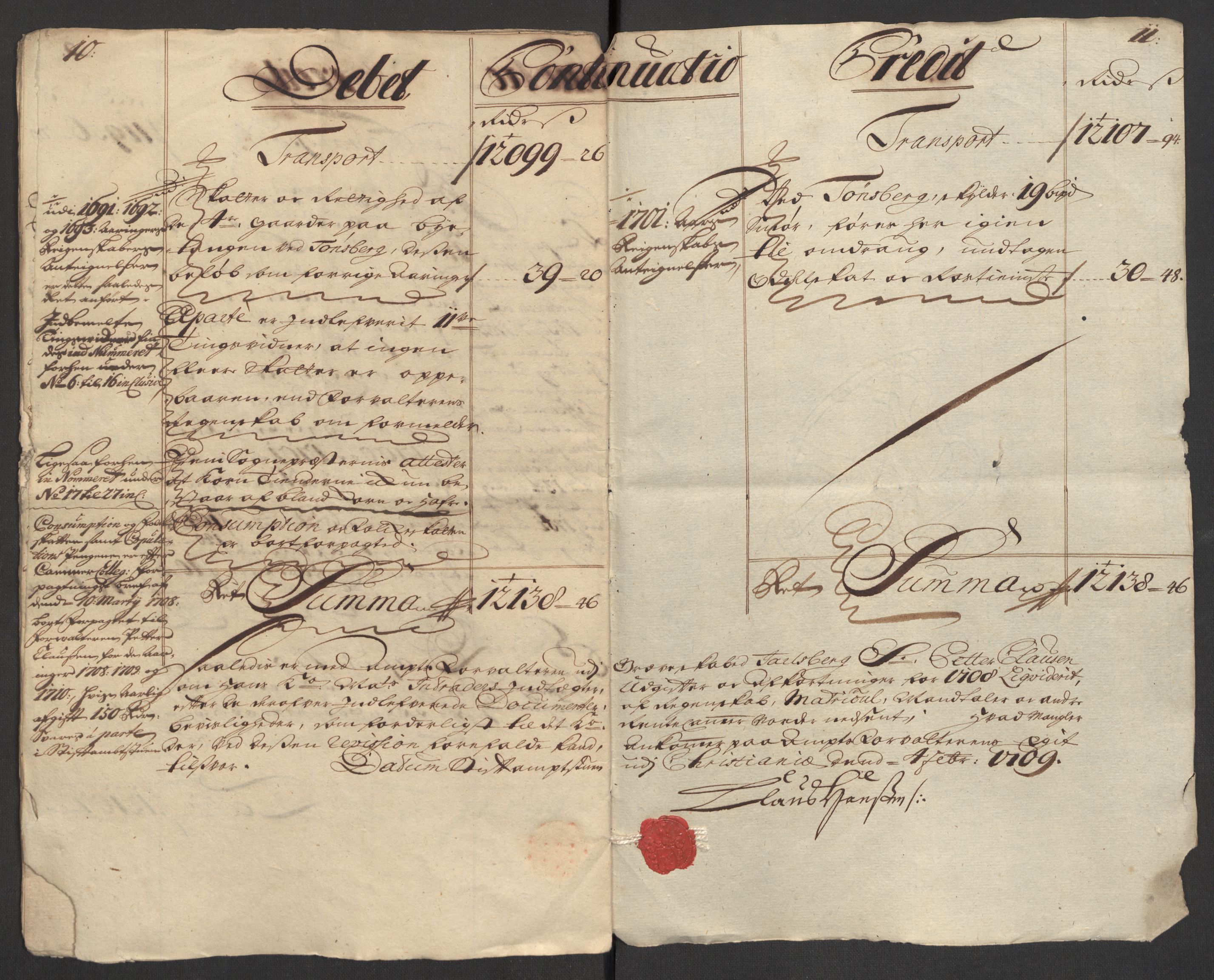 Rentekammeret inntil 1814, Reviderte regnskaper, Fogderegnskap, AV/RA-EA-4092/R32/L1873: Fogderegnskap Jarlsberg grevskap, 1708, s. 16