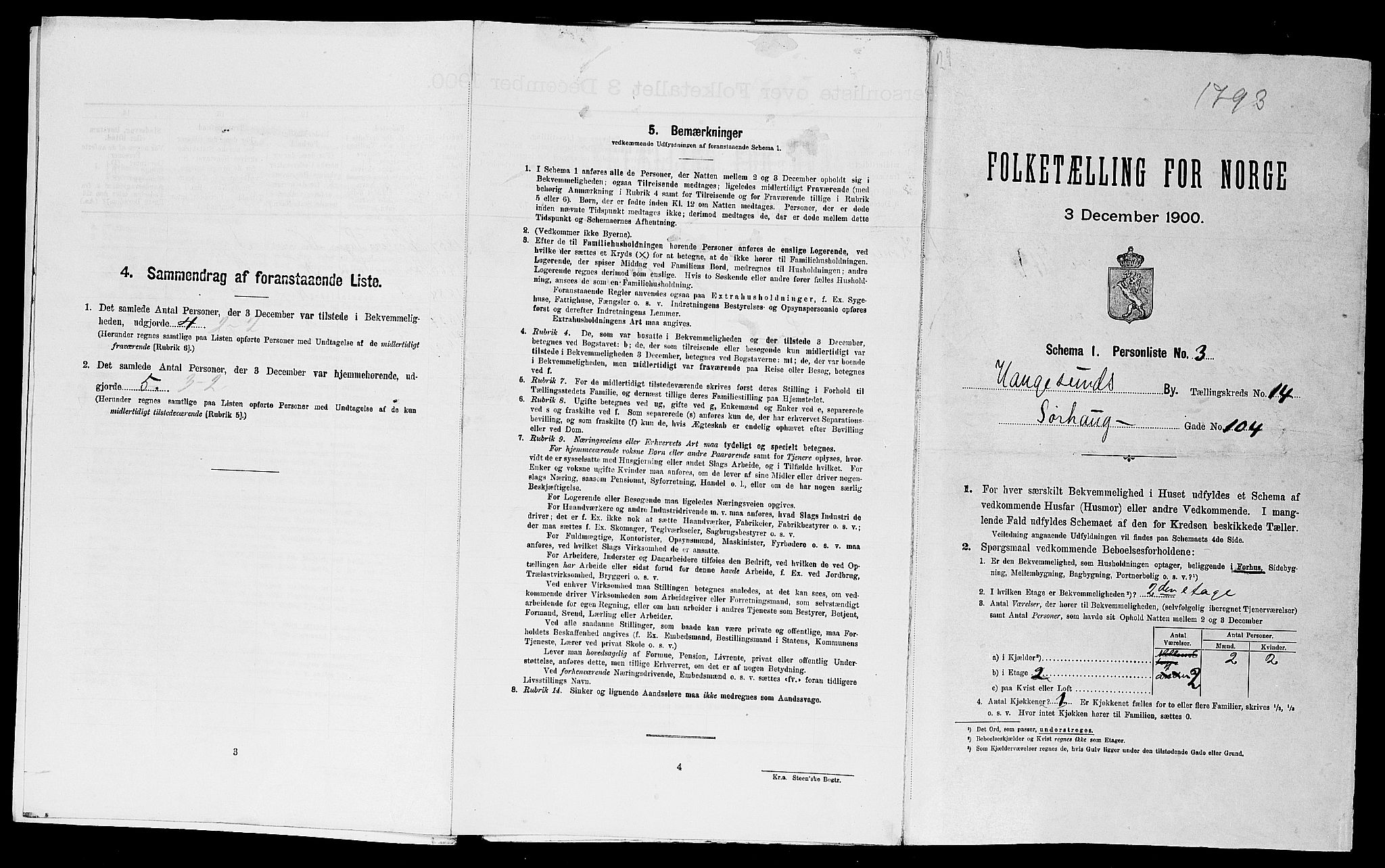 SAST, Folketelling 1900 for 1106 Haugesund kjøpstad, 1900, s. 2241