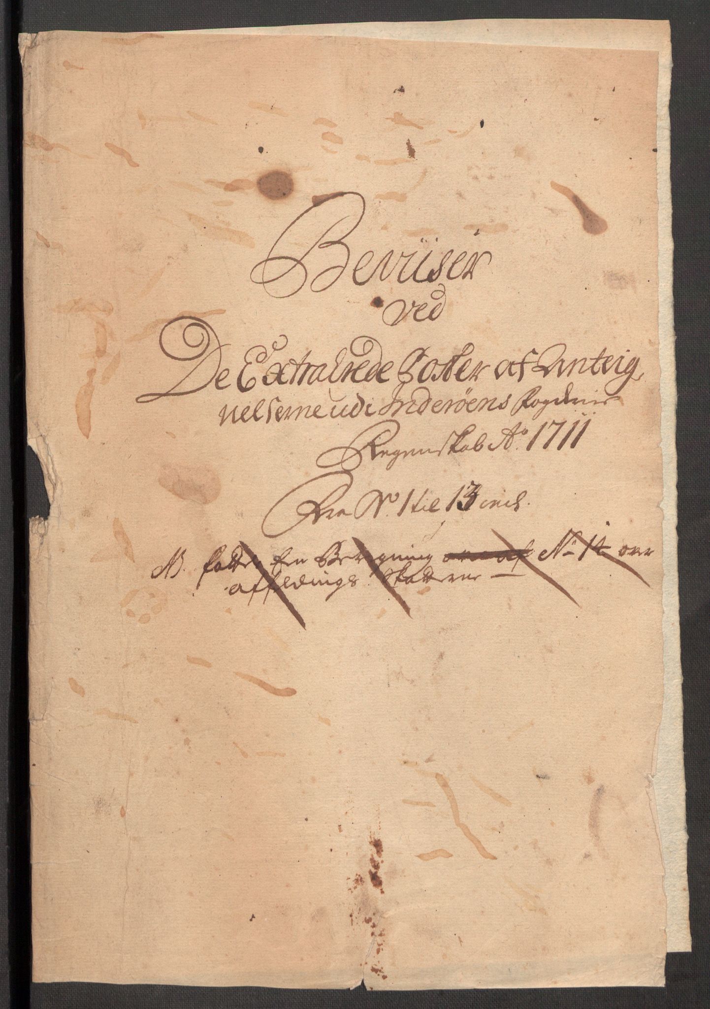 Rentekammeret inntil 1814, Reviderte regnskaper, Fogderegnskap, RA/EA-4092/R63/L4319: Fogderegnskap Inderøy, 1711, s. 596