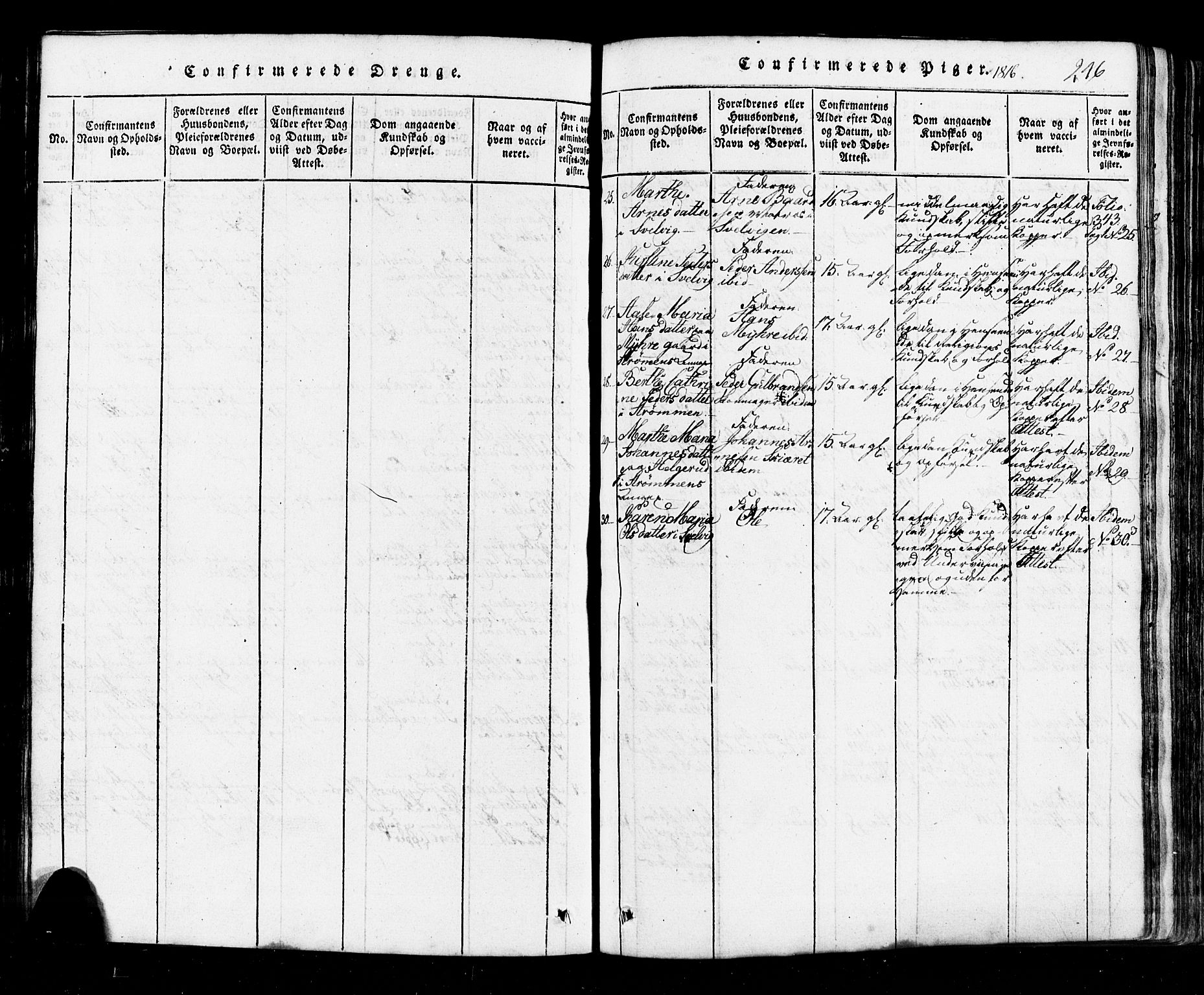 Hurum kirkebøker, AV/SAKO-A-229/G/Ga/L0001: Klokkerbok nr. I 1, 1816-1826, s. 246