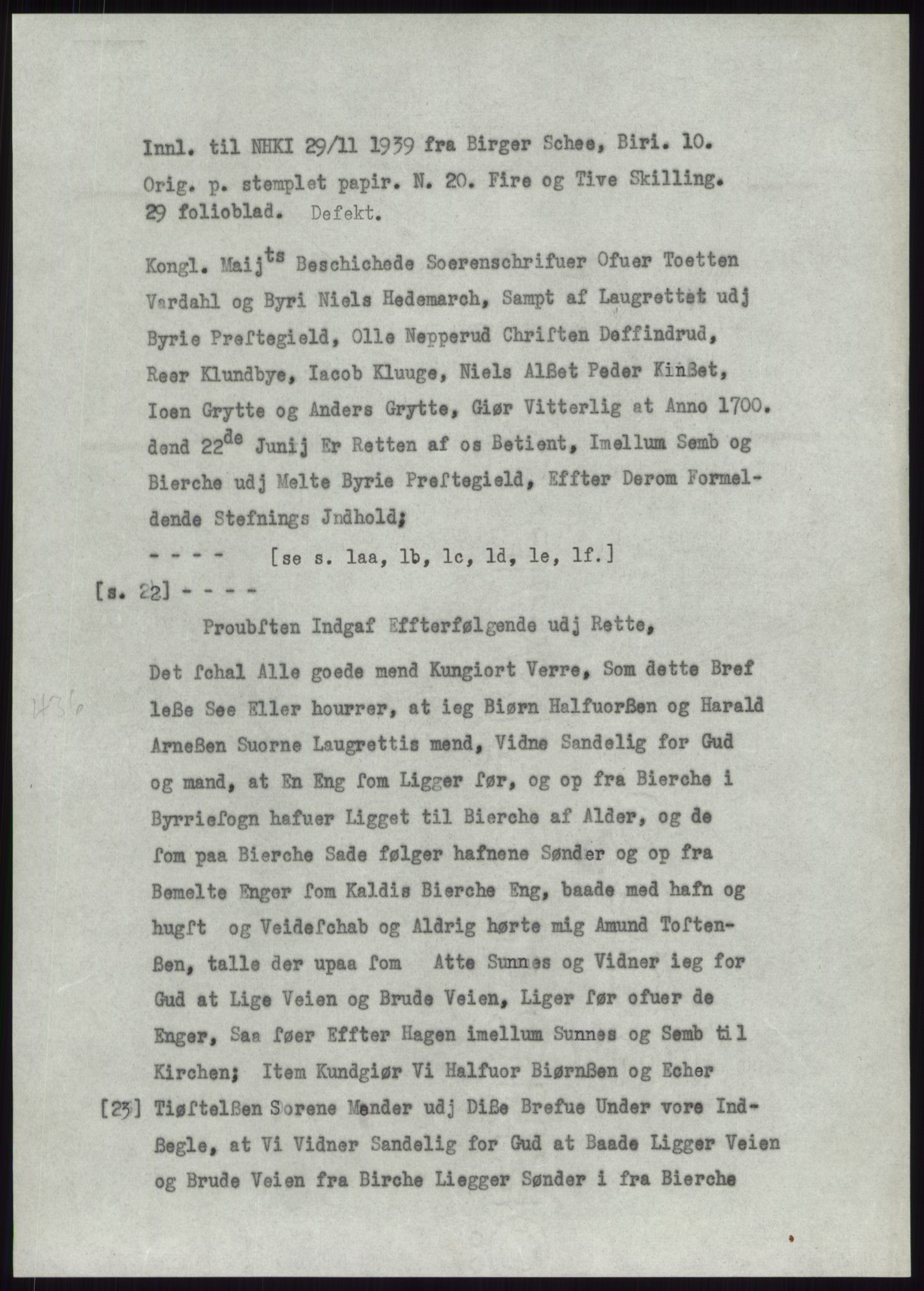 Samlinger til kildeutgivelse, Diplomavskriftsamlingen, AV/RA-EA-4053/H/Ha, s. 3458