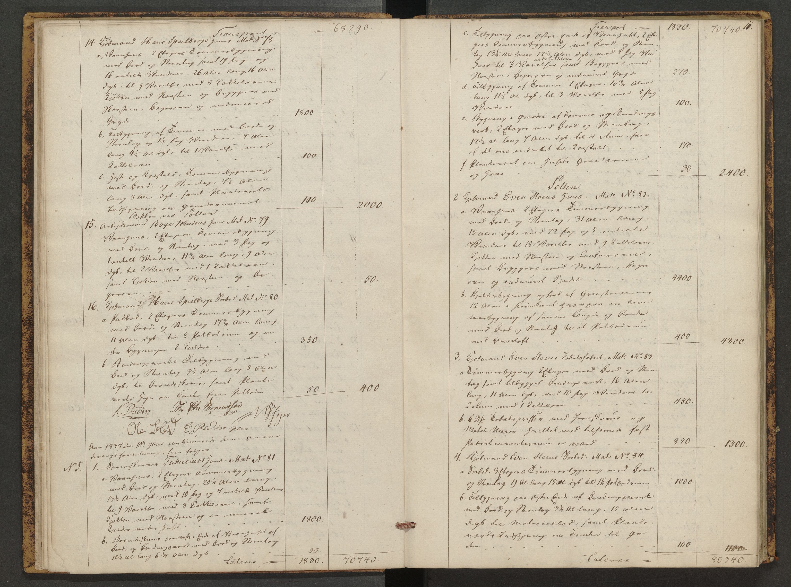 Norges Brannkasse Arendal, AV/SAK-2241-0002/F/Fa/L0017: Branntakstprotokoll nr. 14, 1837-1845