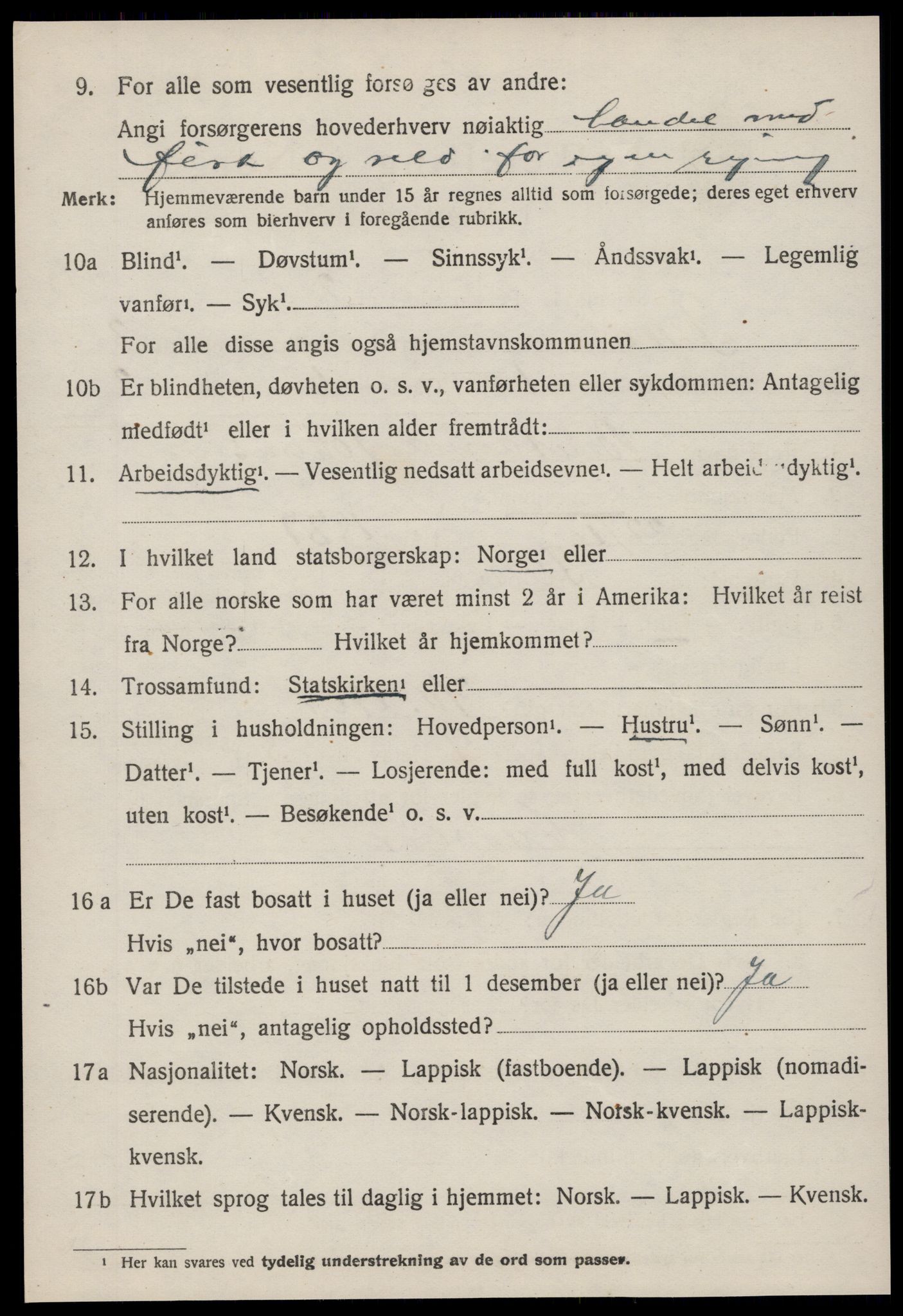 SAT, Folketelling 1920 for 1616 Fillan herred, 1920, s. 1467