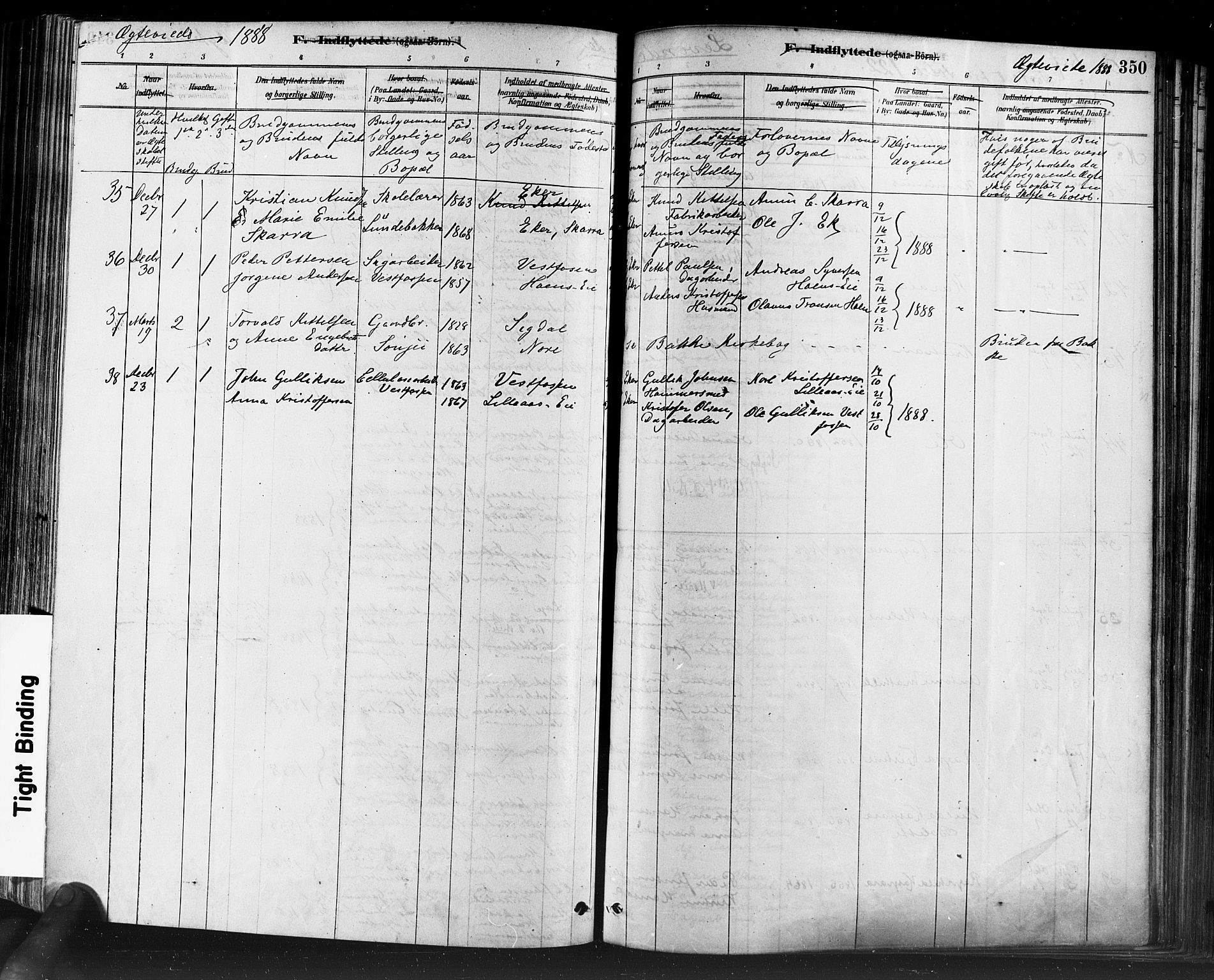 Eiker kirkebøker, AV/SAKO-A-4/F/Fb/L0001: Ministerialbok nr. II 1, 1878-1888, s. 350