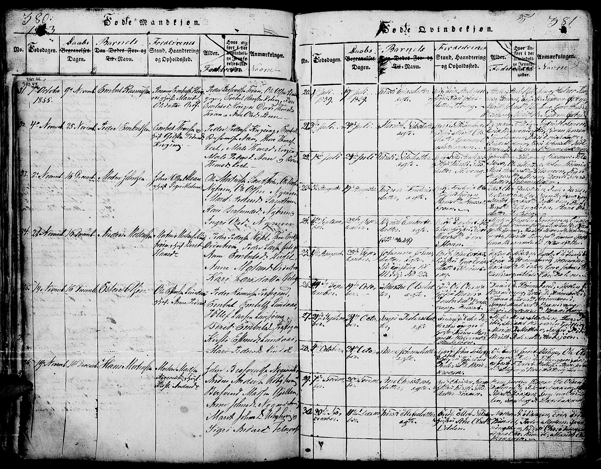 Tynset prestekontor, AV/SAH-PREST-058/H/Ha/Hab/L0001: Klokkerbok nr. 1, 1814-1859