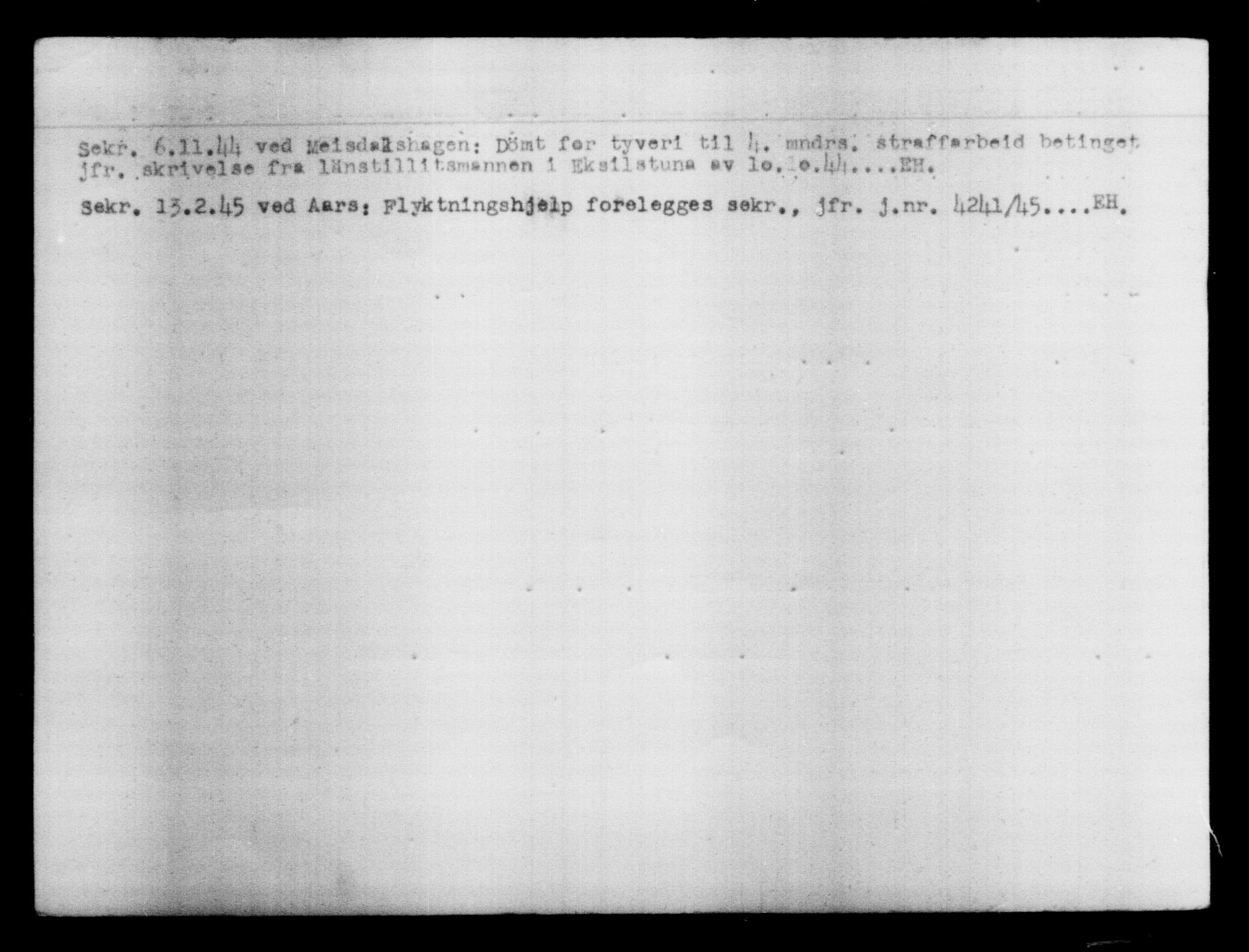 Utenriksstasjonene, Legasjonen i Stockholm, Flyktningkontoret, AV/RA-S-6753/V/Va/L0013: Kjesäterkartoteket, flyktning nr. 31500-34731, 1940-1945, s. 337