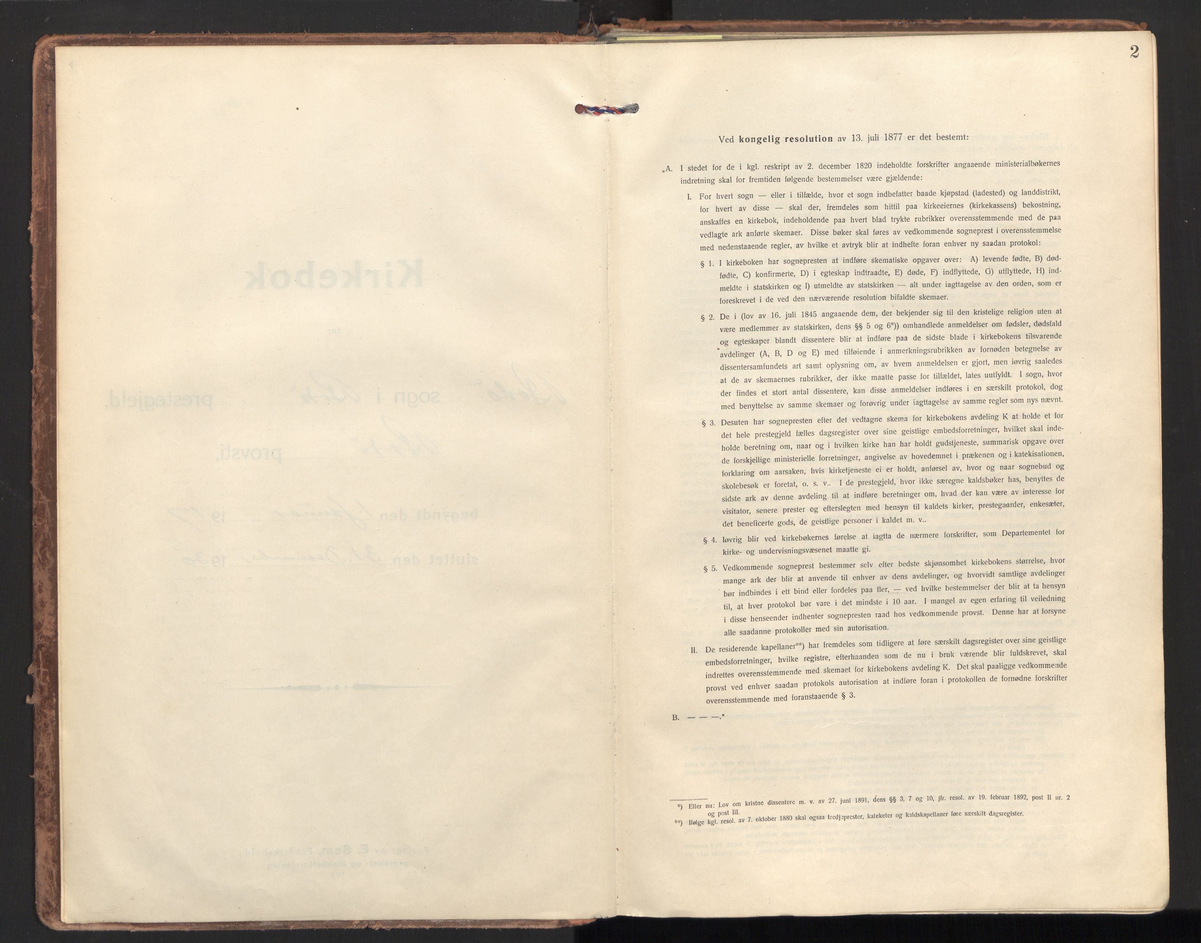 Ministerialprotokoller, klokkerbøker og fødselsregistre - Nordland, SAT/A-1459/801/L0018: Ministerialbok nr. 801A18, 1916-1930, s. 2