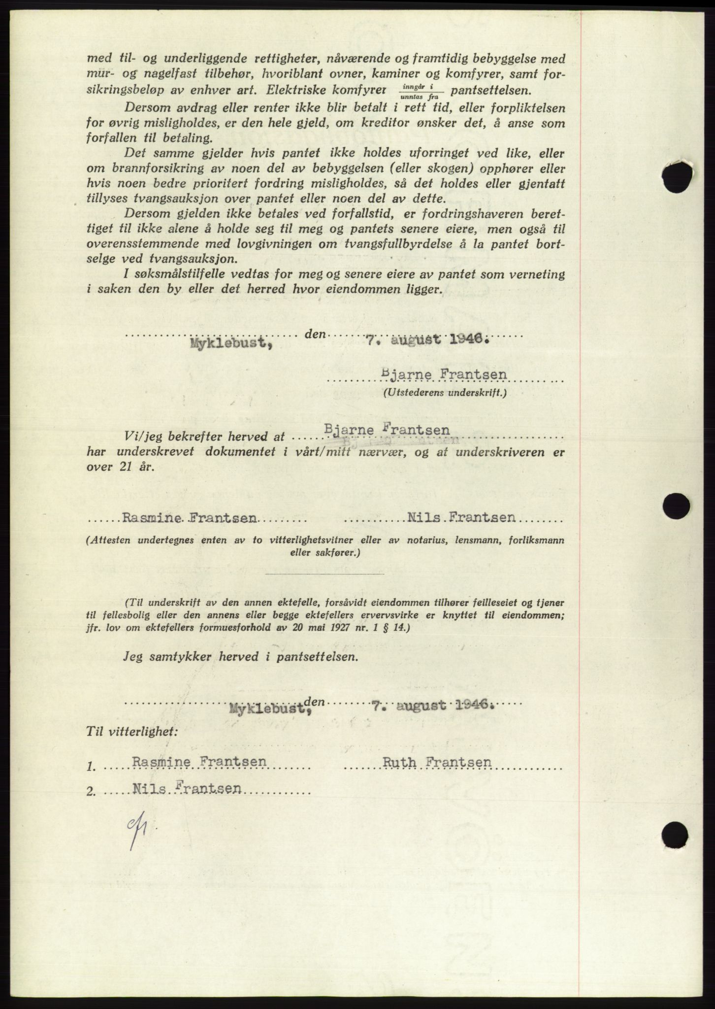 Søre Sunnmøre sorenskriveri, AV/SAT-A-4122/1/2/2C/L0114: Pantebok nr. 1-2B, 1943-1947, Dagboknr: 924/1946