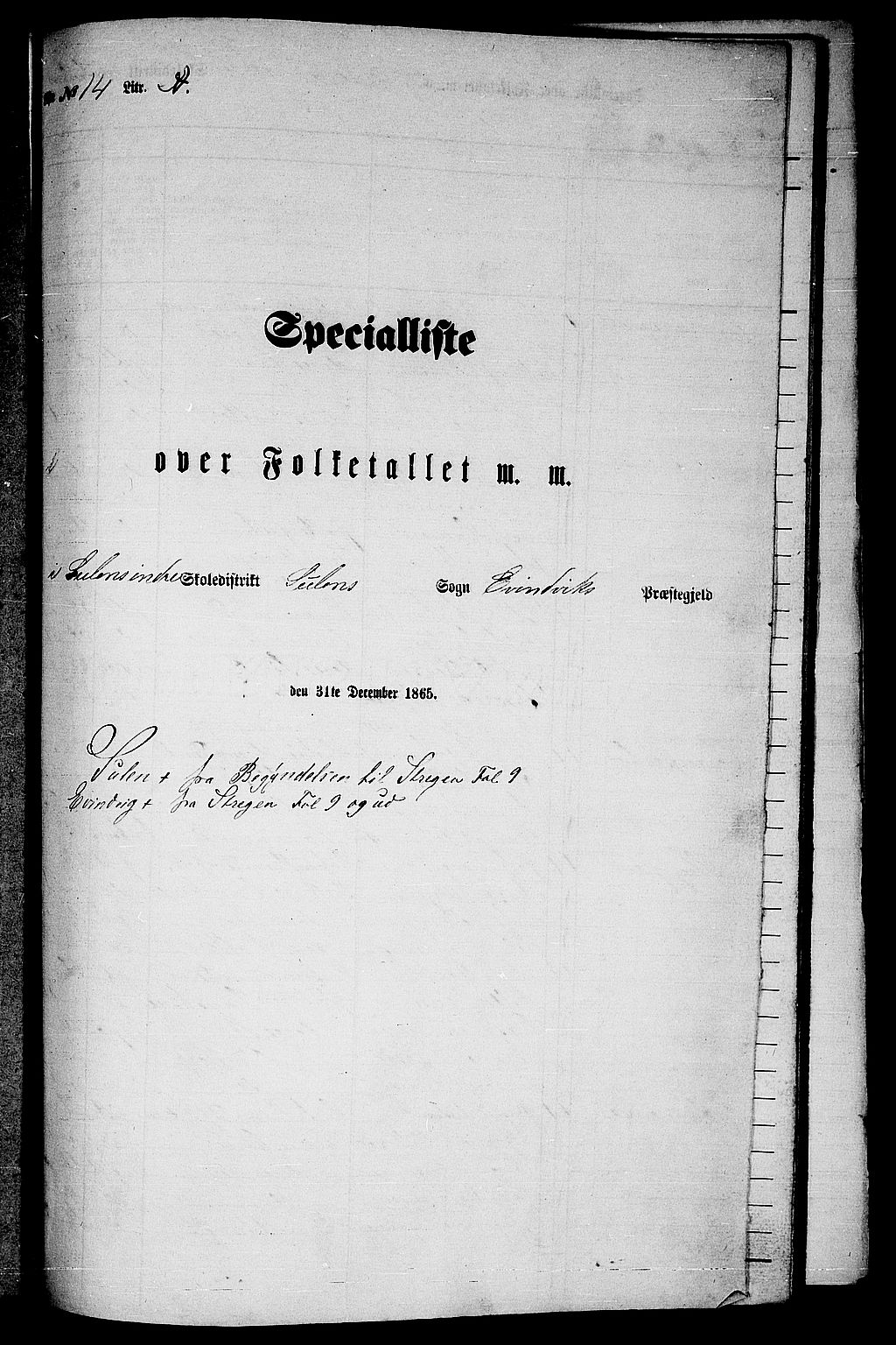 RA, Folketelling 1865 for 1411P Eivindvik prestegjeld, 1865, s. 182