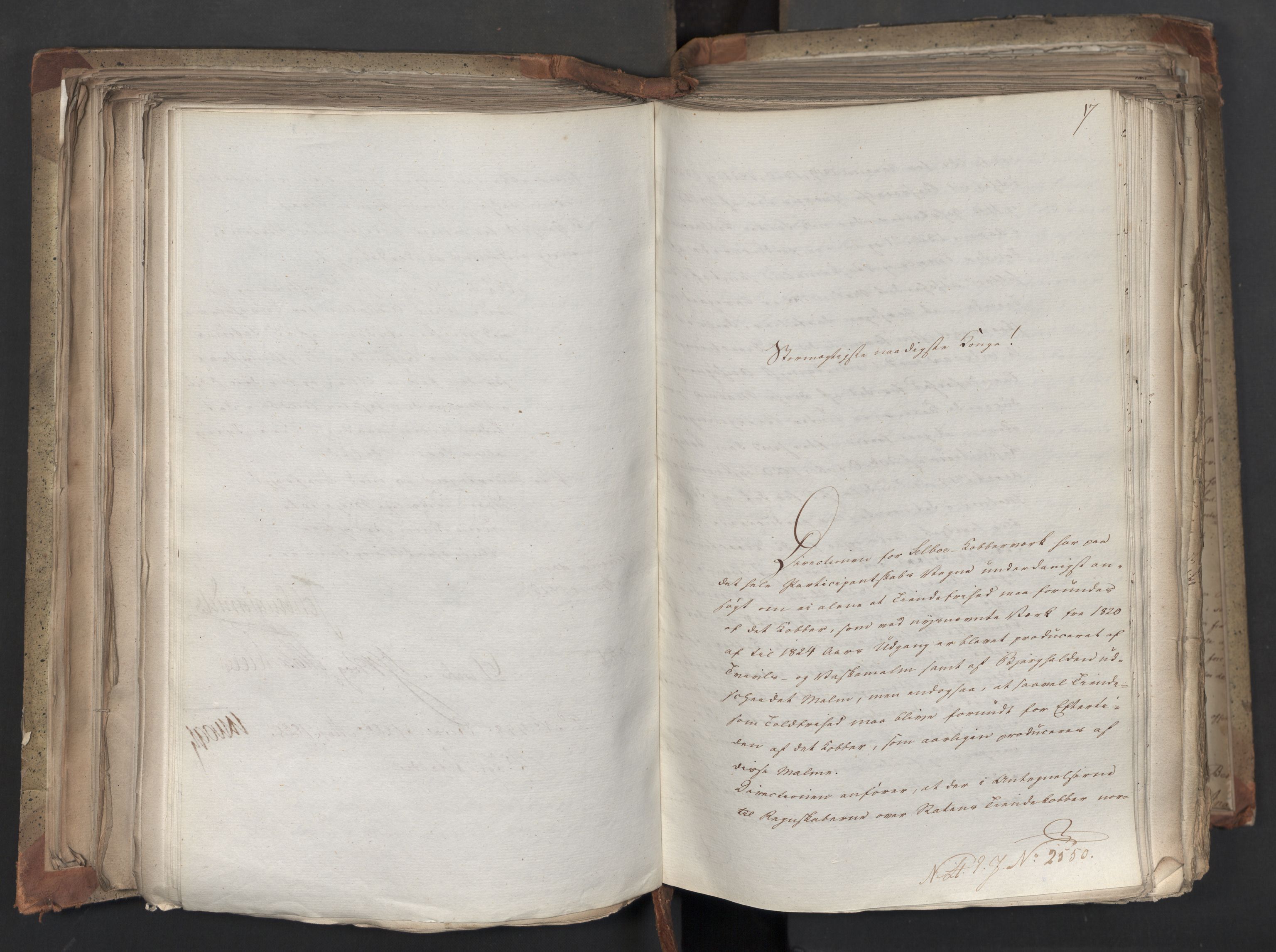 Statsrådsavdelingen i Stockholm, AV/RA-S-1003/D/Da/L0042: Regjeringsinnstillinger nr. 2467-2705, 1825, s. 254