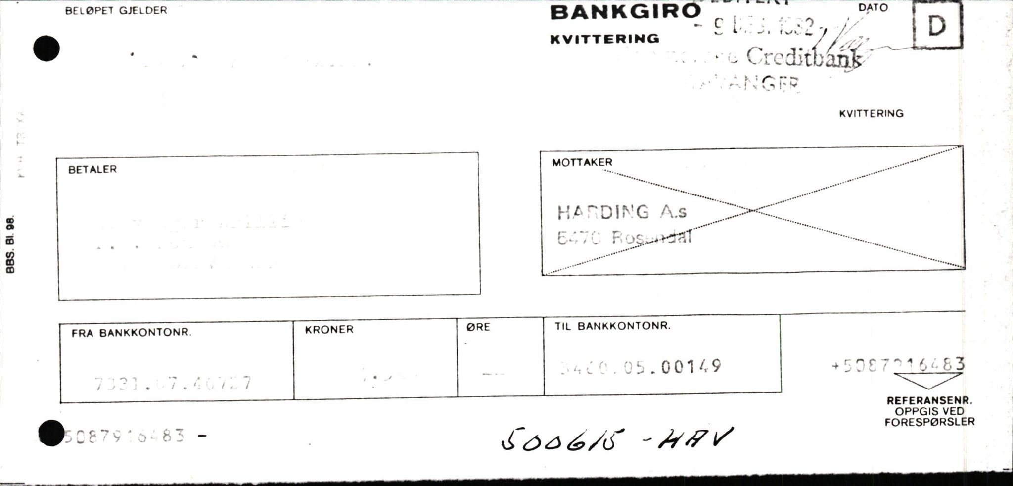 Pa 1503 - Stavanger Drilling AS, SAST/A-101906/2/E/Ec/Eca/L0010: Forsikring, 1976-1983