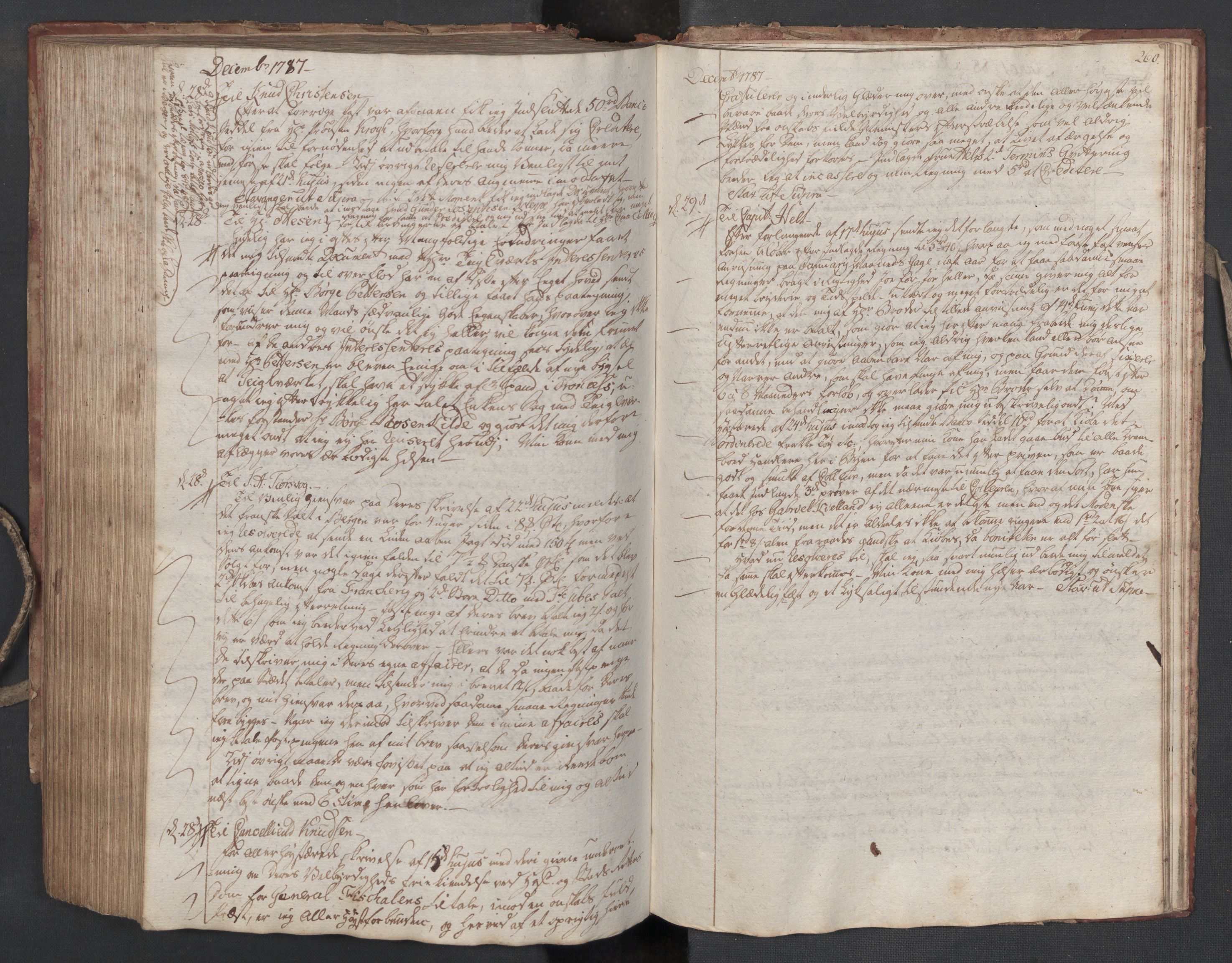 Pa 0003 - Ploug & Sundt, handelshuset, SAST/A-100109/B/L0005: Kopibok, 1784-1788, s. 259b-260a