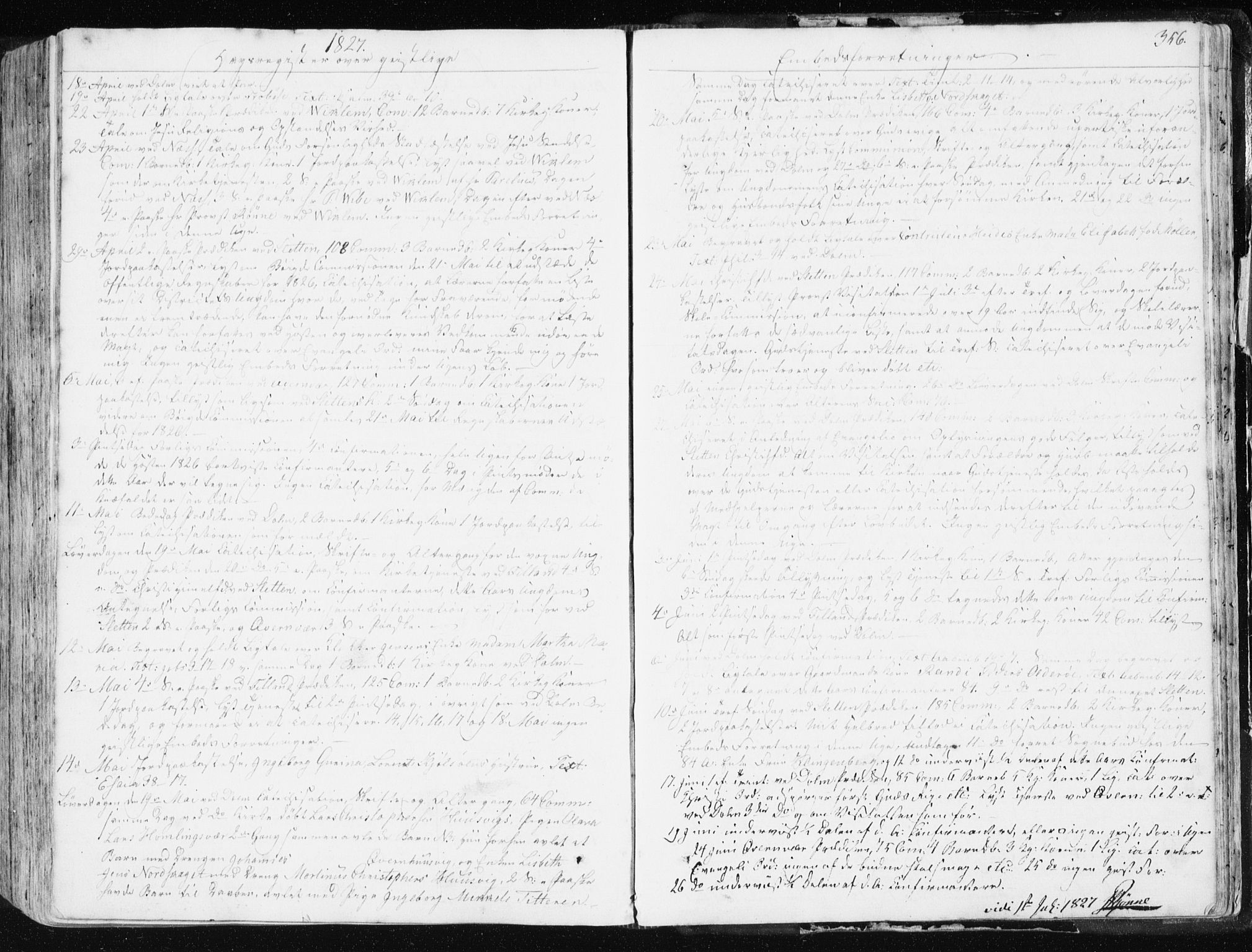 Ministerialprotokoller, klokkerbøker og fødselsregistre - Sør-Trøndelag, SAT/A-1456/634/L0528: Ministerialbok nr. 634A04, 1827-1842, s. 356