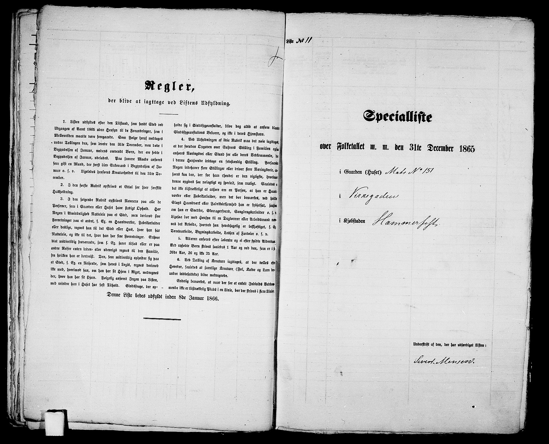 RA, Folketelling 1865 for 2001B Hammerfest prestegjeld, Hammerfest kjøpstad, 1865, s. 28