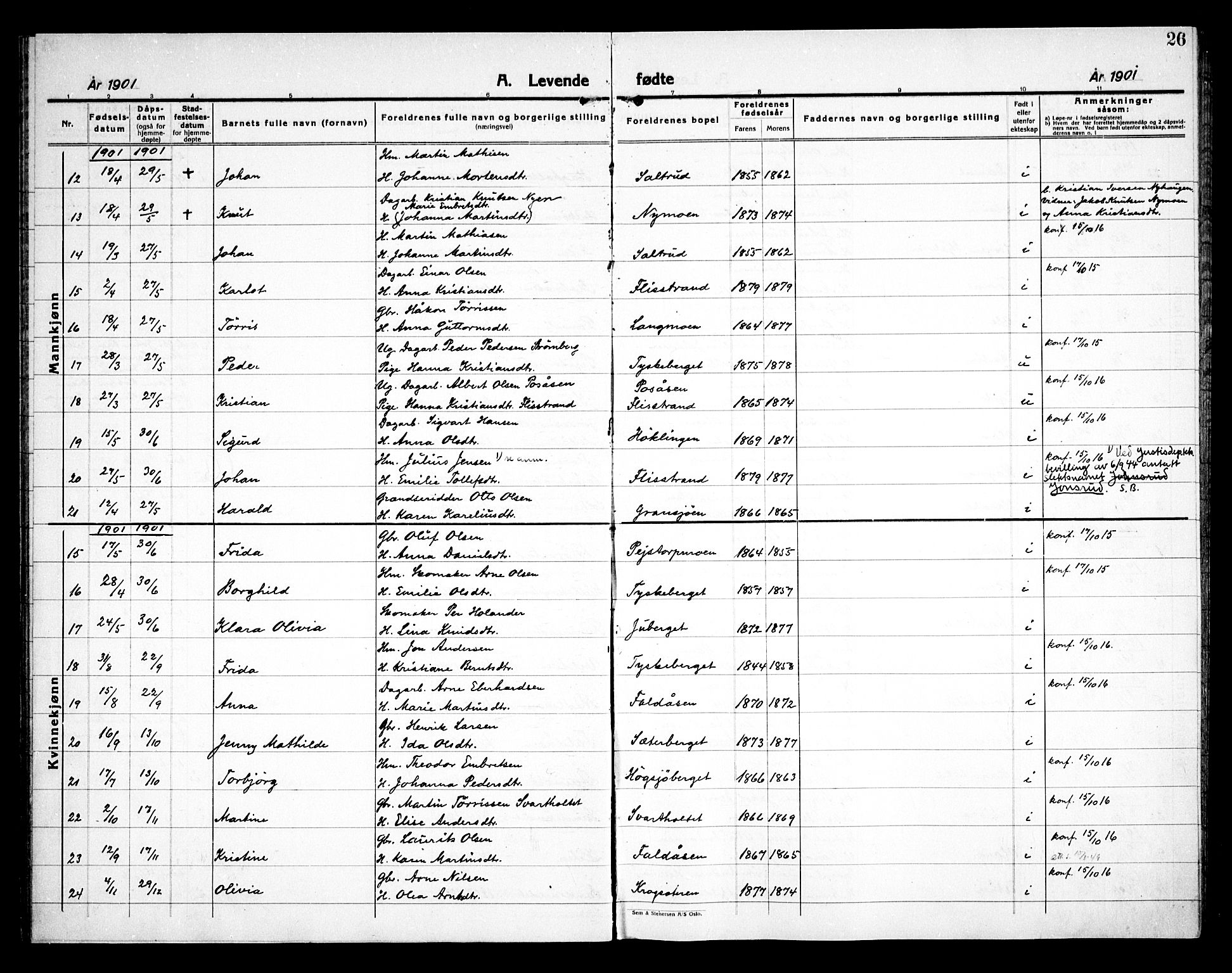 Åsnes prestekontor, AV/SAH-PREST-042/H/Ha/Haa/L0000E: Ministerialbok nr. 0C, 1890-1929, s. 26