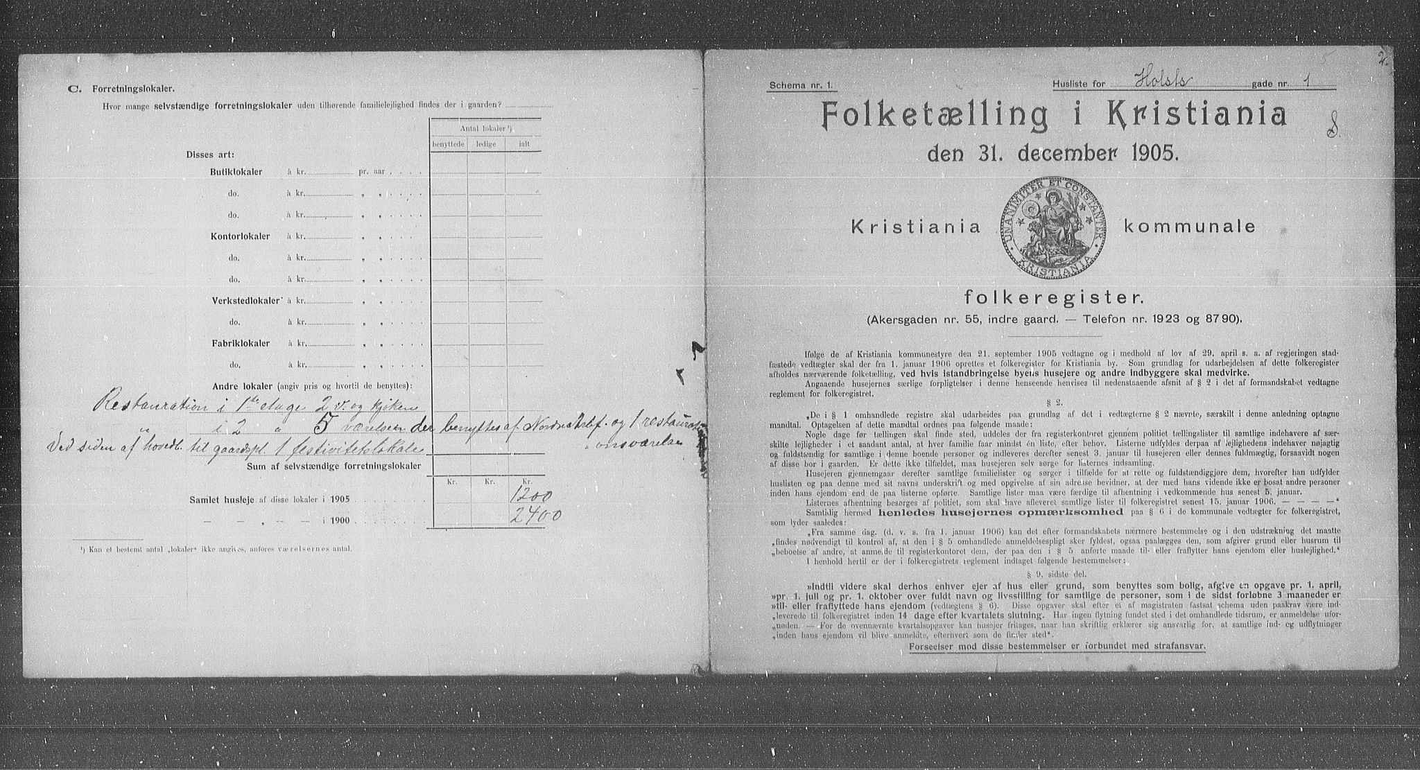 OBA, Kommunal folketelling 31.12.1905 for Kristiania kjøpstad, 1905, s. 21248