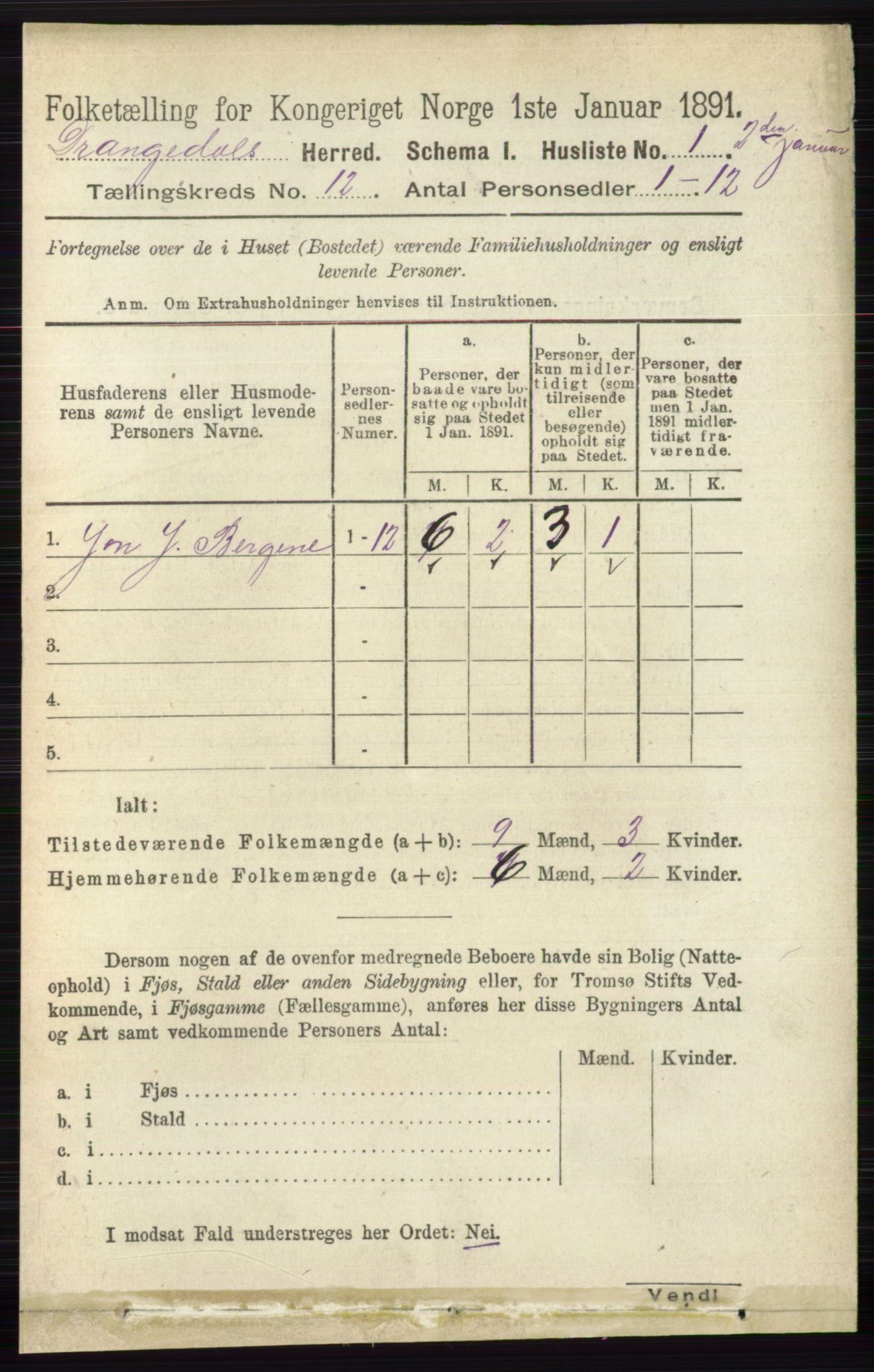 RA, Folketelling 1891 for 0817 Drangedal herred, 1891, s. 4311