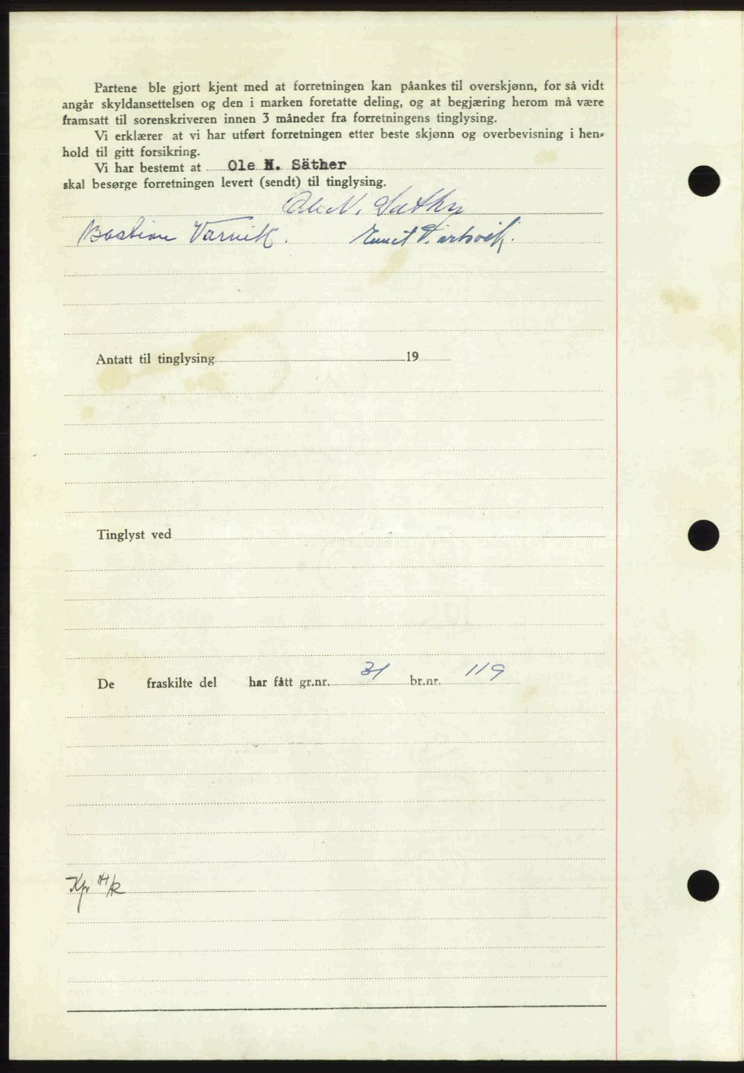 Nordmøre sorenskriveri, AV/SAT-A-4132/1/2/2Ca: Pantebok nr. A107, 1947-1948, Dagboknr: 243/1948