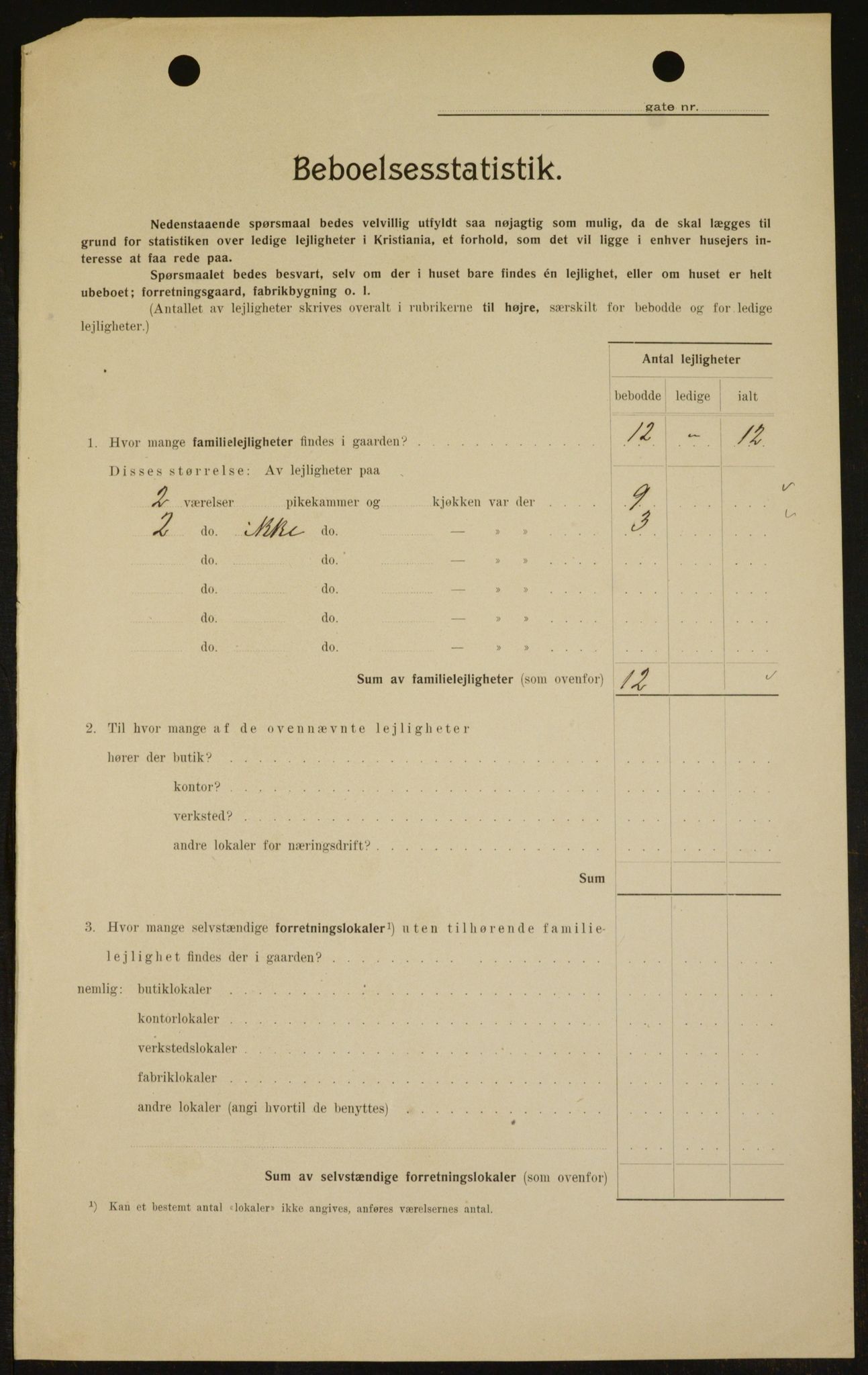 OBA, Kommunal folketelling 1.2.1909 for Kristiania kjøpstad, 1909, s. 116426