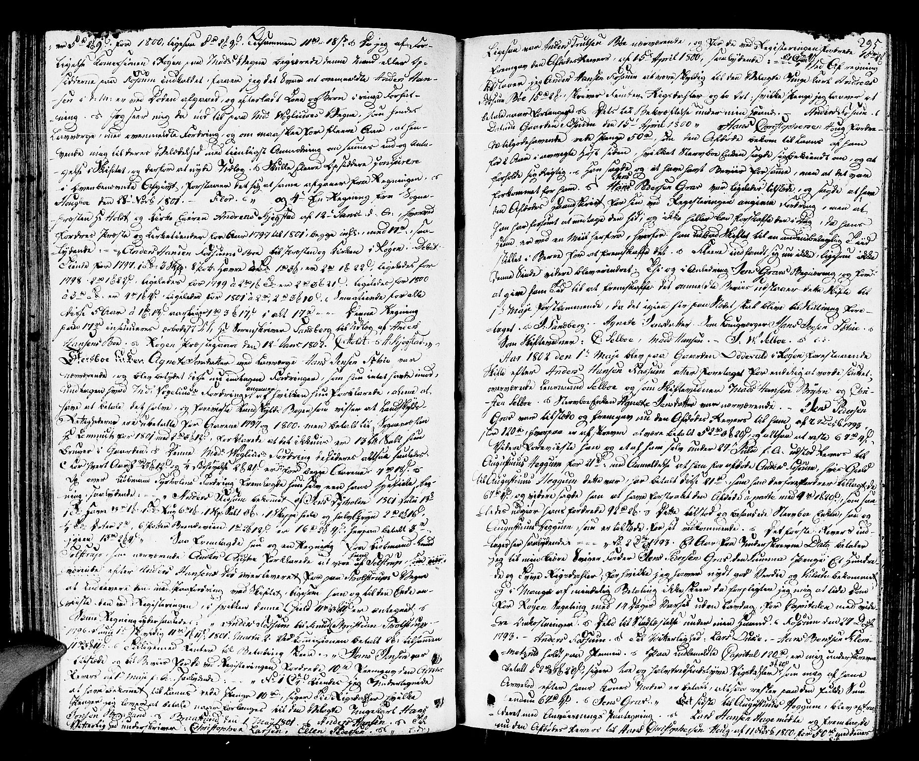 Lier, Røyken og Hurum sorenskriveri, AV/SAKO-A-89/H/Hc/L0008: Skifteprotokoll, 1799-1805, s. 294b-295a