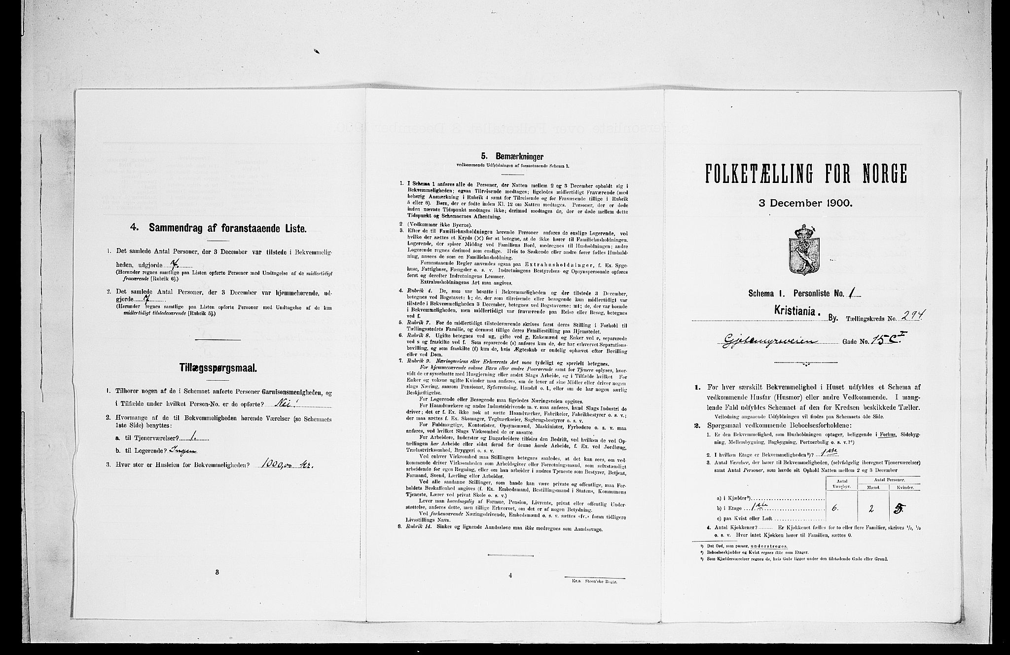 SAO, Folketelling 1900 for 0301 Kristiania kjøpstad, 1900, s. 27051
