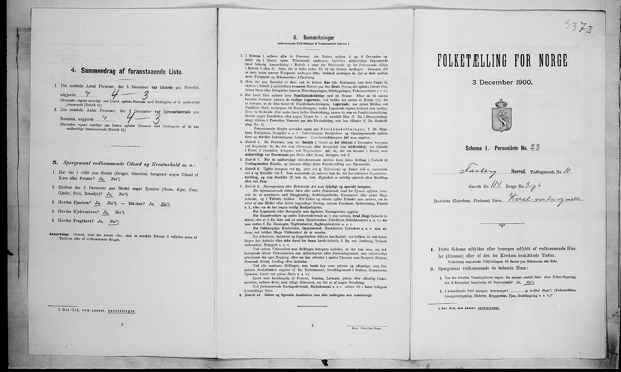 SAH, Folketelling 1900 for 0524 Fåberg herred, 1900, s. 1066