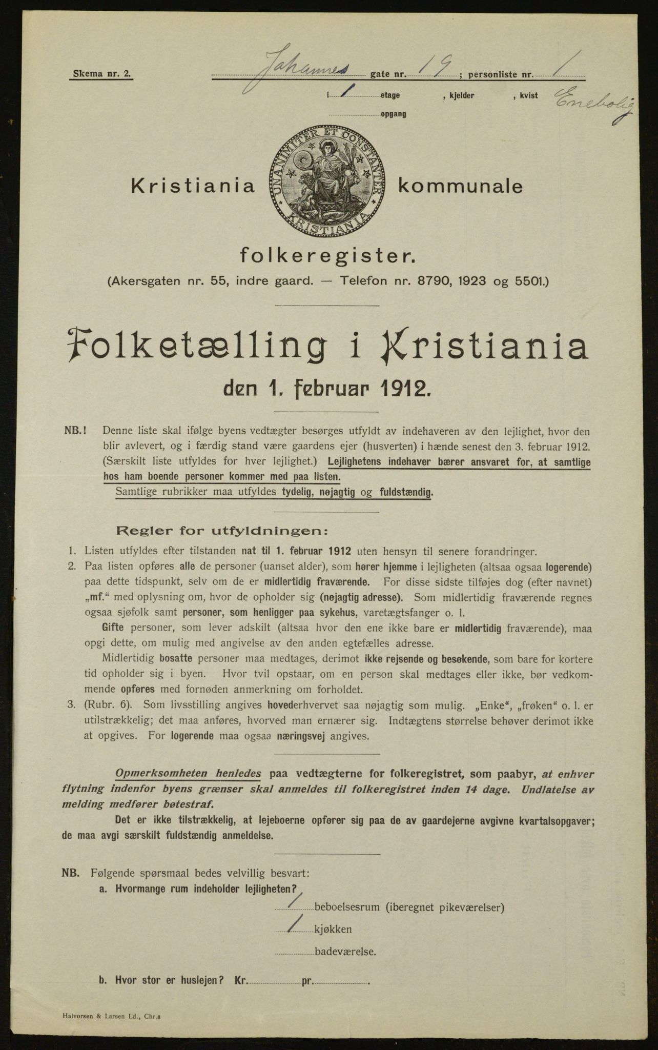 OBA, Kommunal folketelling 1.2.1912 for Kristiania, 1912, s. 47632