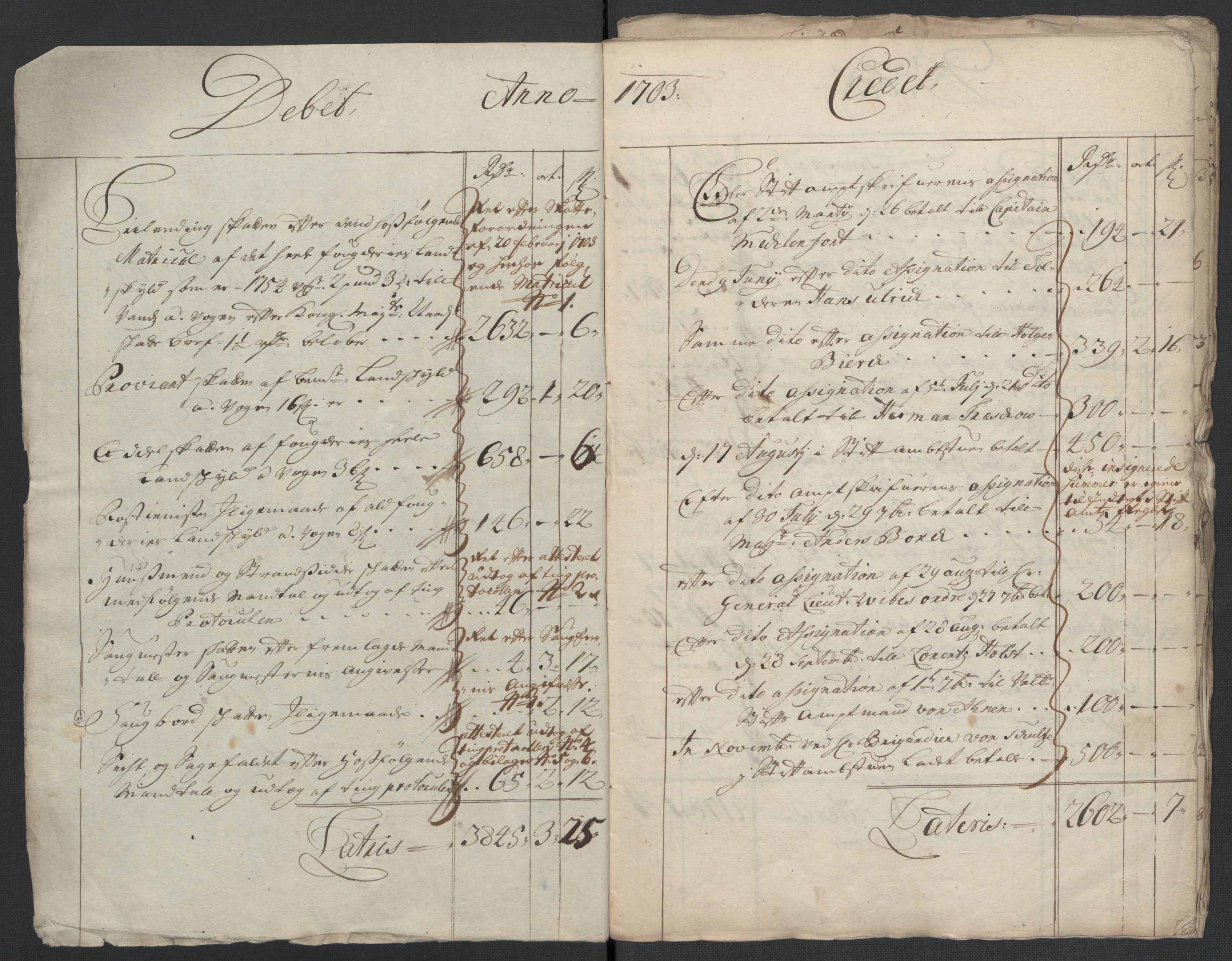 Rentekammeret inntil 1814, Reviderte regnskaper, Fogderegnskap, AV/RA-EA-4092/R55/L3656: Fogderegnskap Romsdal, 1703-1705, s. 6