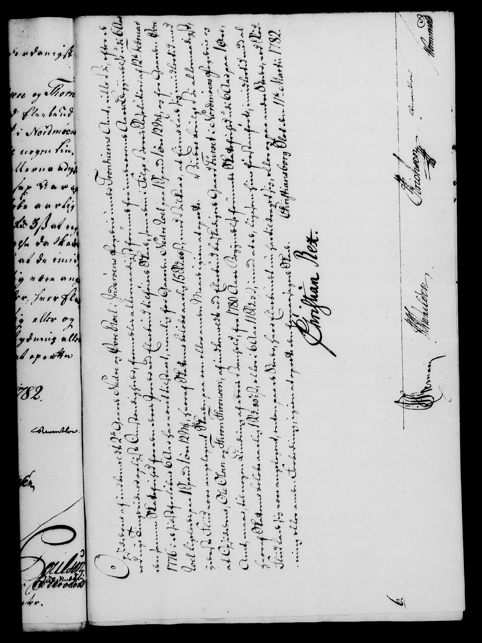 Rentekammeret, Kammerkanselliet, RA/EA-3111/G/Gf/Gfa/L0064: Norsk relasjons- og resolusjonsprotokoll (merket RK 52.64), 1782, s. 116