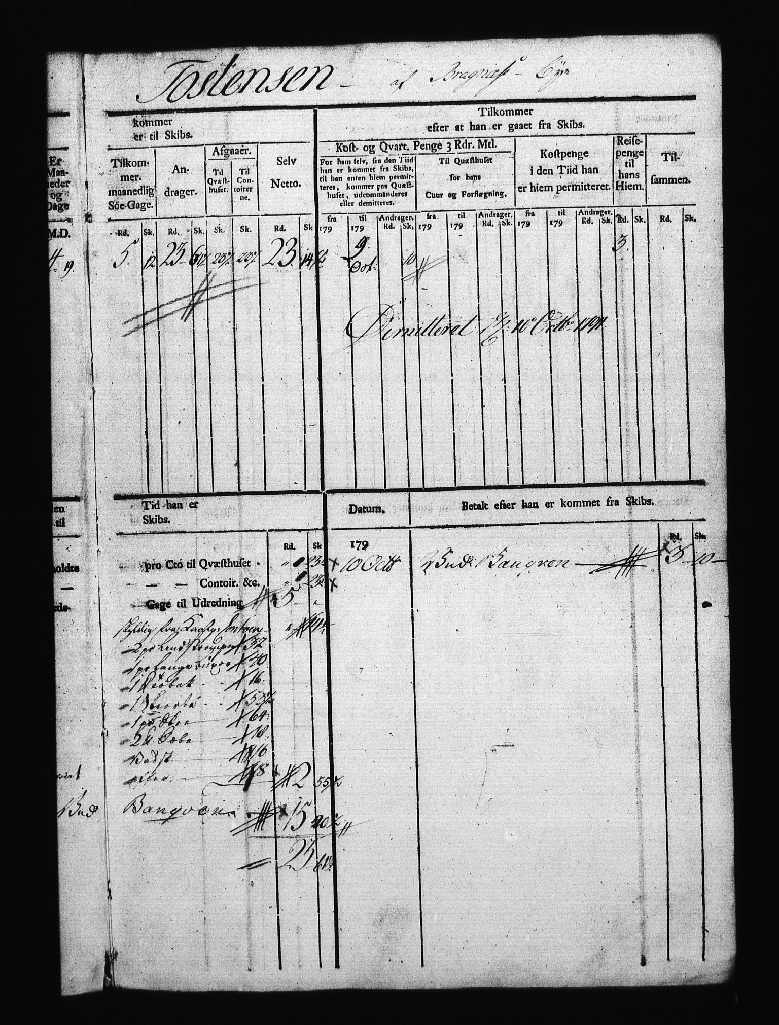 Sjøetaten, AV/RA-EA-3110/F/L0111: Bragernes distrikt, bind 1, 1791